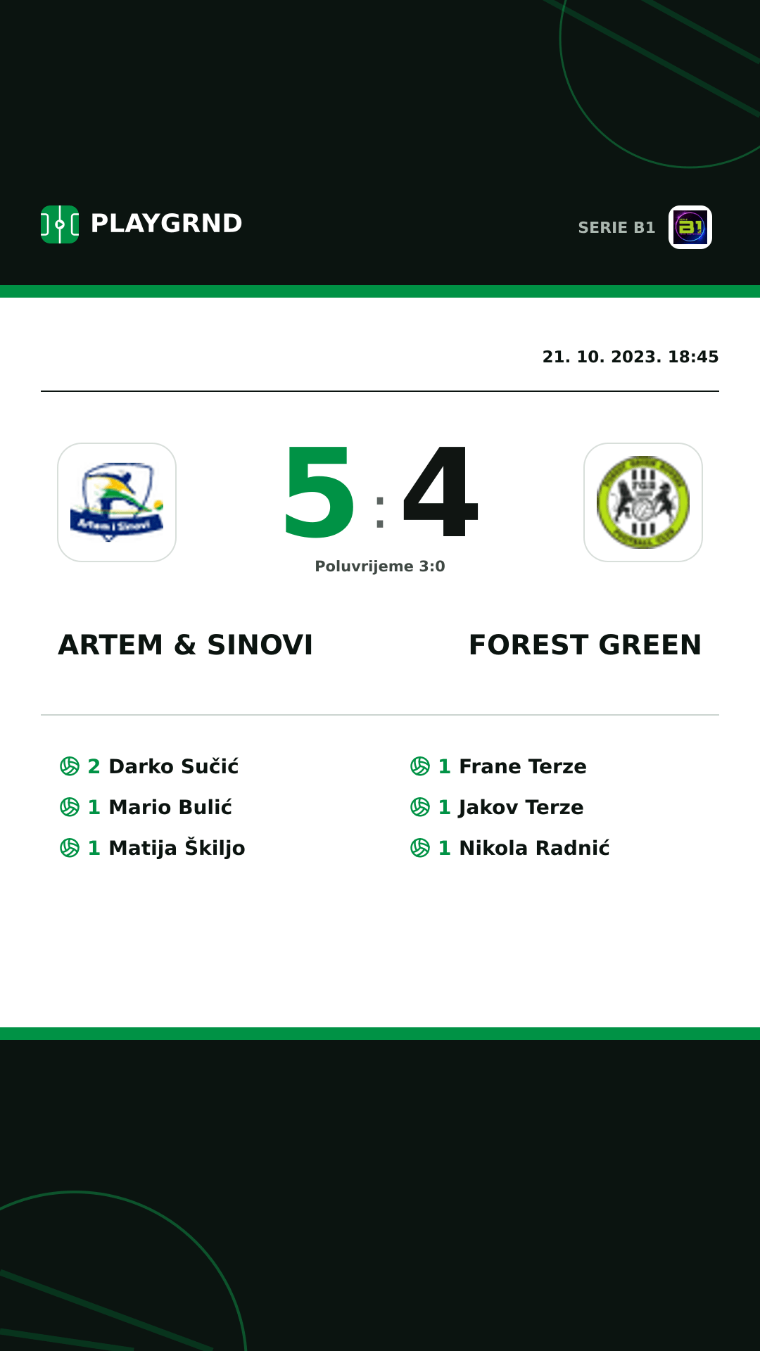 Instagram slika: Artem & Sinovi 5:4 Forest Green