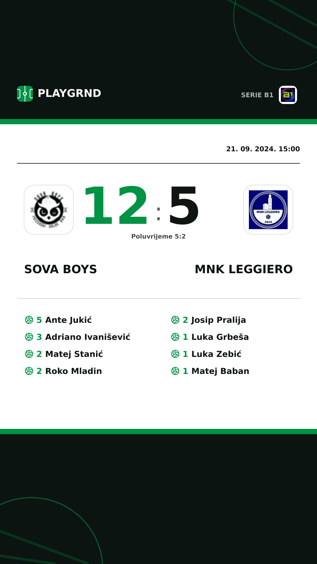Instagram slika: Sova Boys 12:5 MNK Leggiero