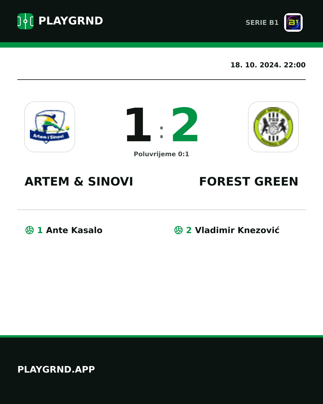 Instagram slika: Artem & Sinovi 1:2 Forest Green