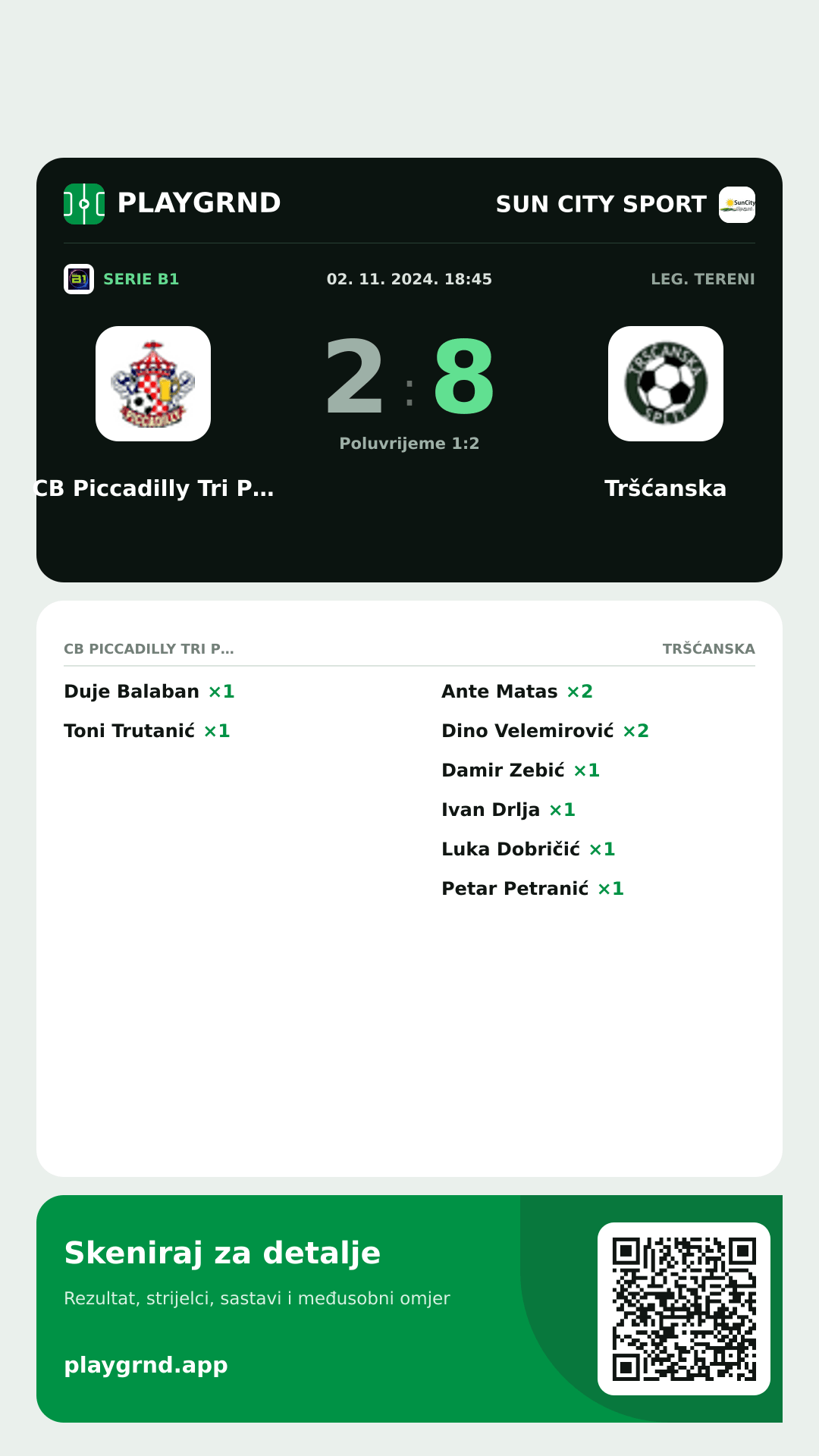 Story slika: CB Piccadilly Tri Pite Materine 2:8 Tršćanska