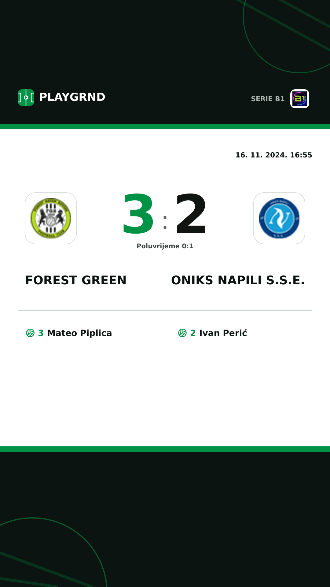 Instagram slika: Forest Green 3:2 Oniks Napili S.S.E.