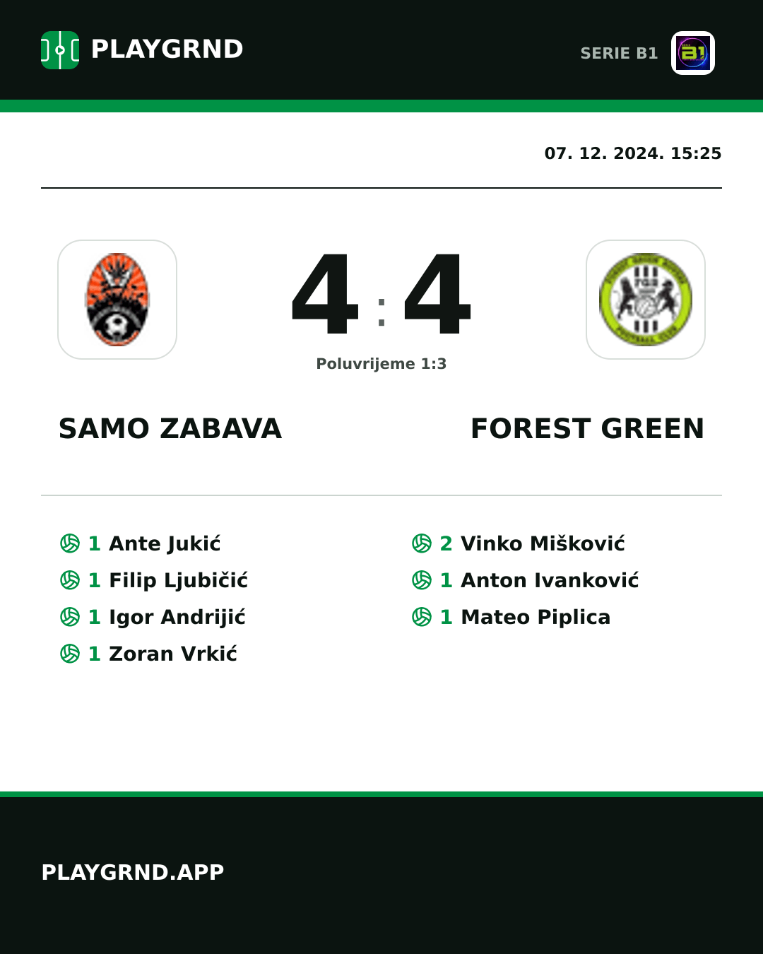 Instagram slika: Samo Zabava 4:4 Forest Green