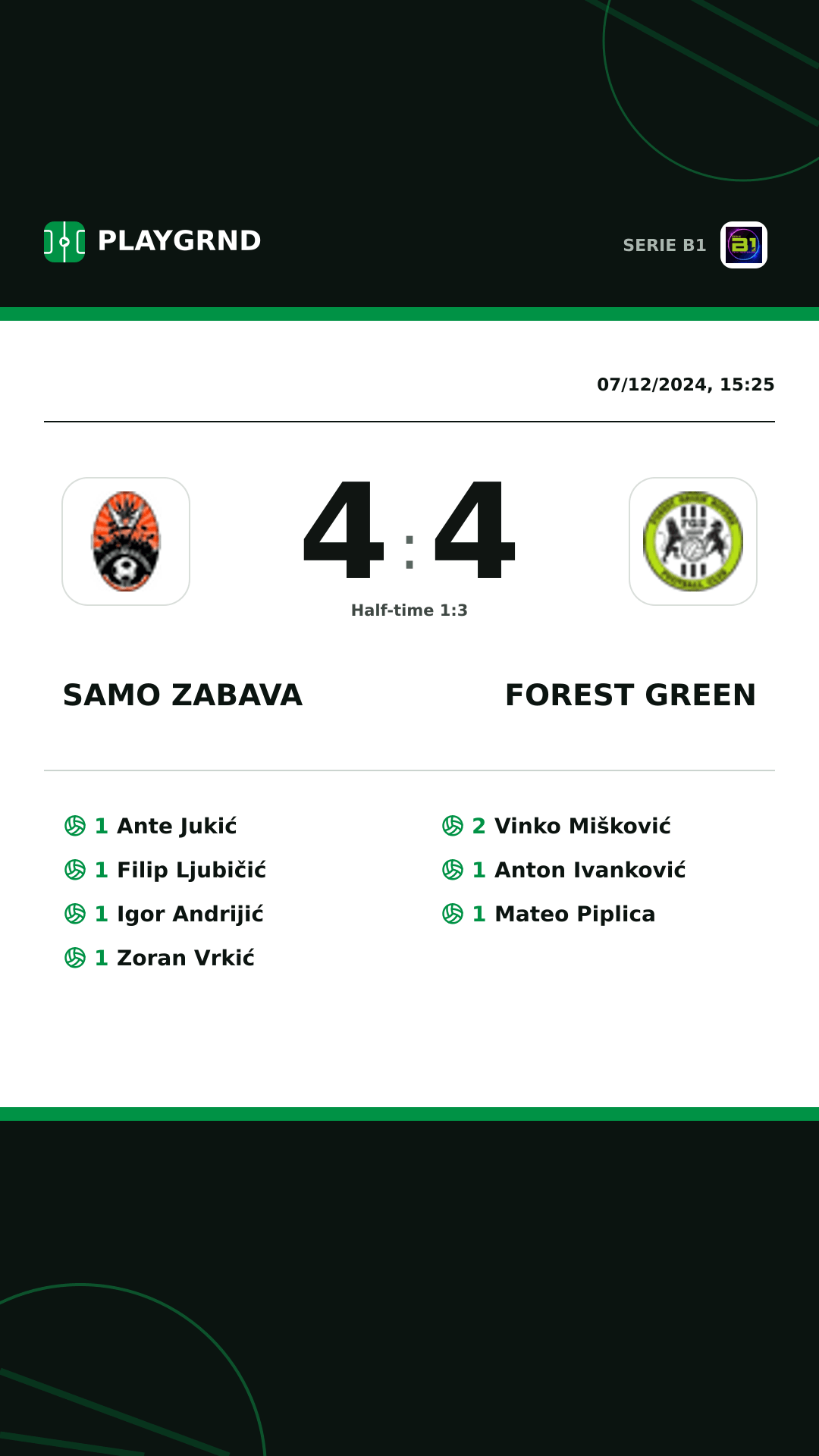 Instagram artwork: Samo Zabava 4:4 Forest Green