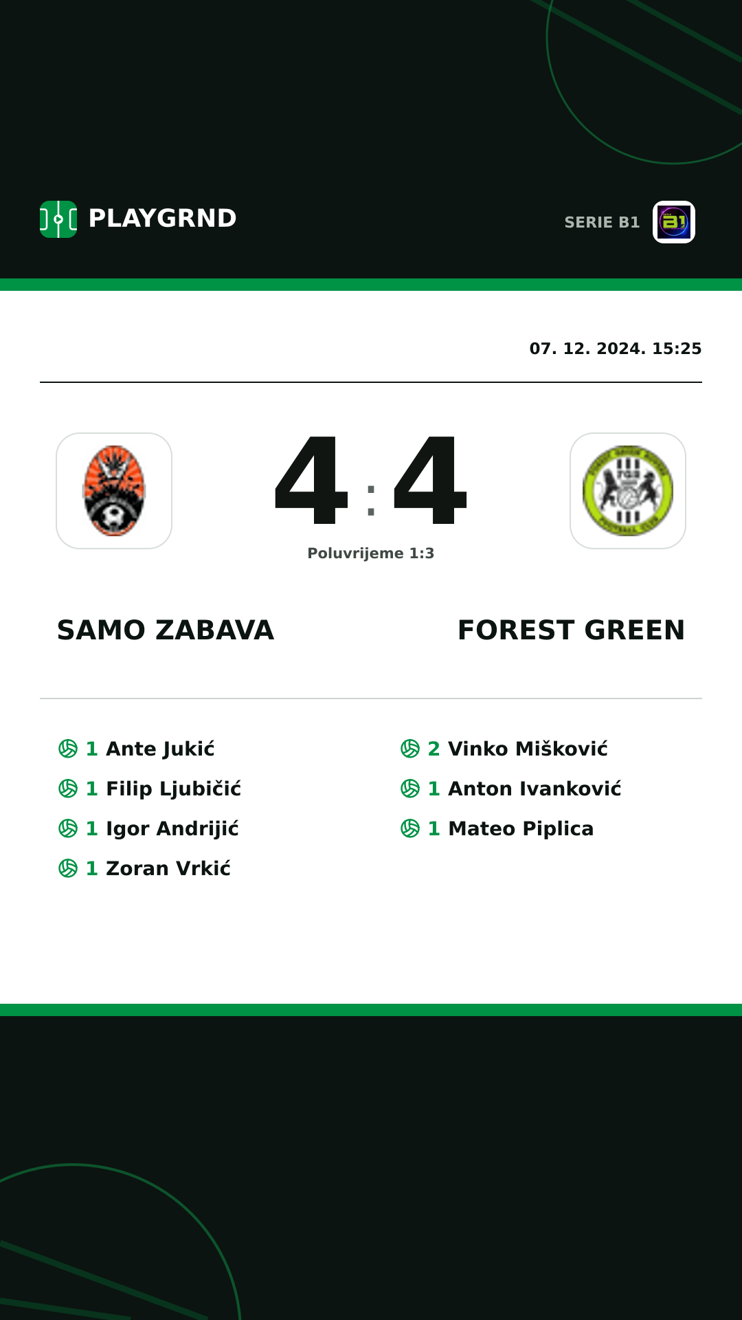 Instagram slika: Samo Zabava 4:4 Forest Green