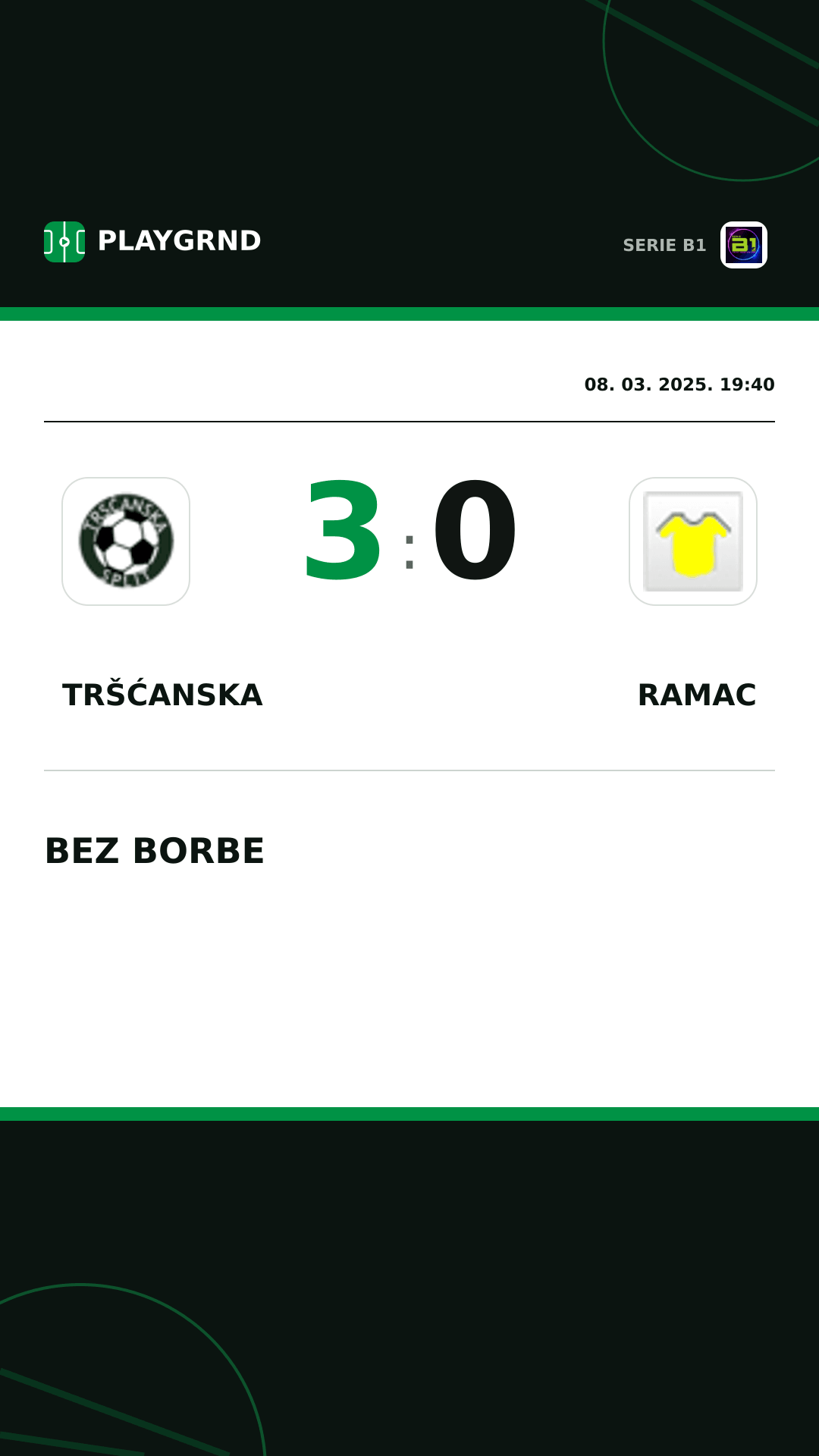 Instagram slika: Tršćanska 3:0 Ramac