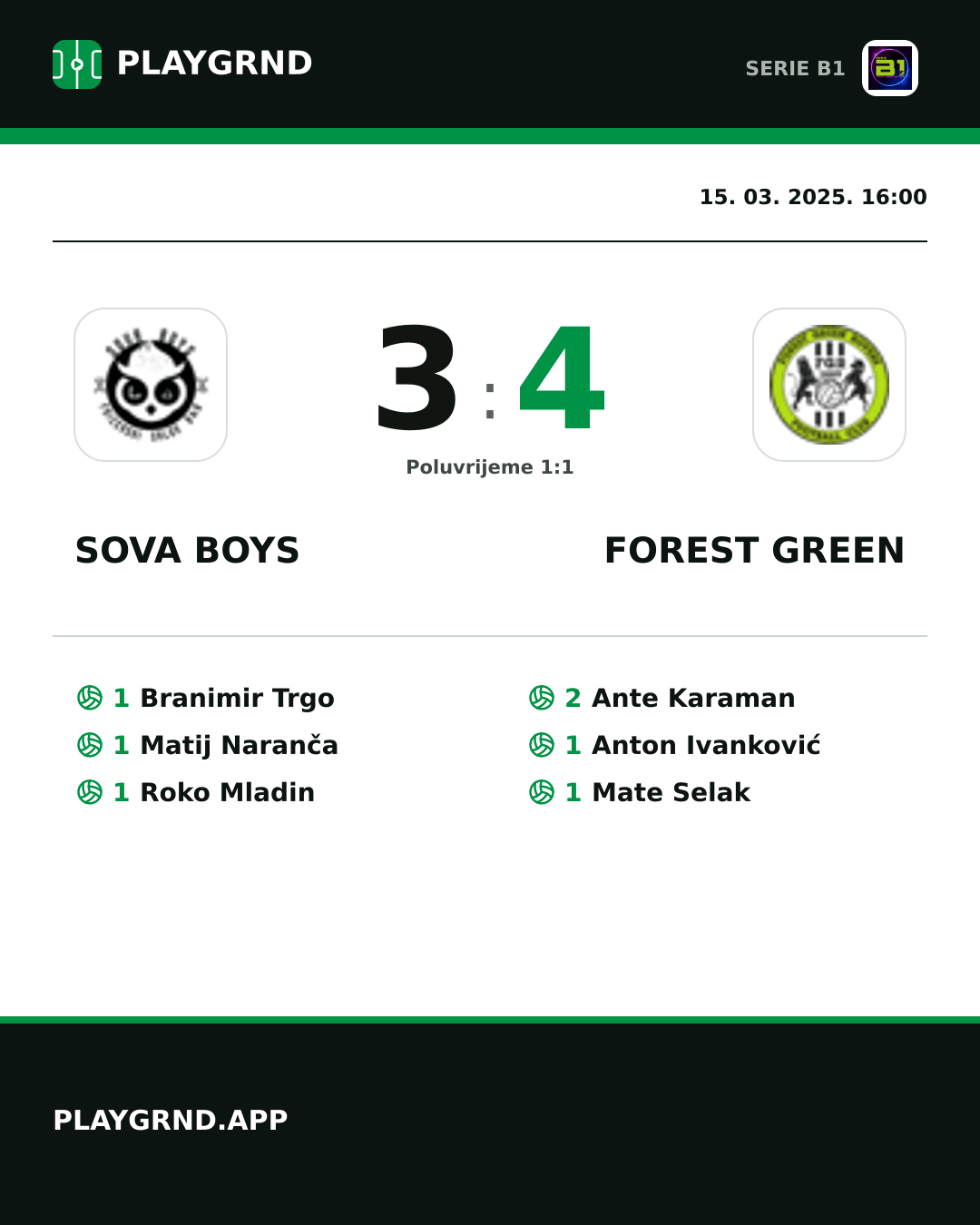 Instagram slika: Sova Boys 3:4 Forest Green