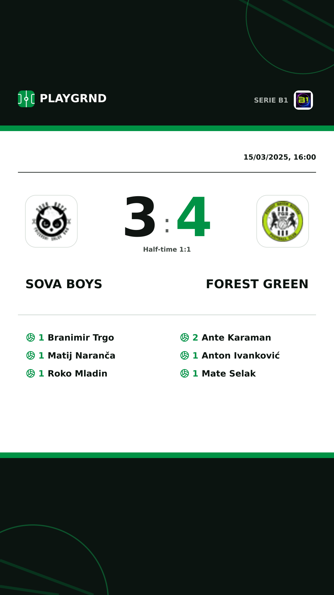 Instagram artwork: Sova Boys 3:4 Forest Green
