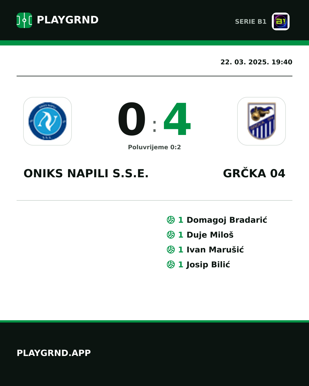 Instagram slika: Oniks Napili S.S.E. 0:4 Grčka 04