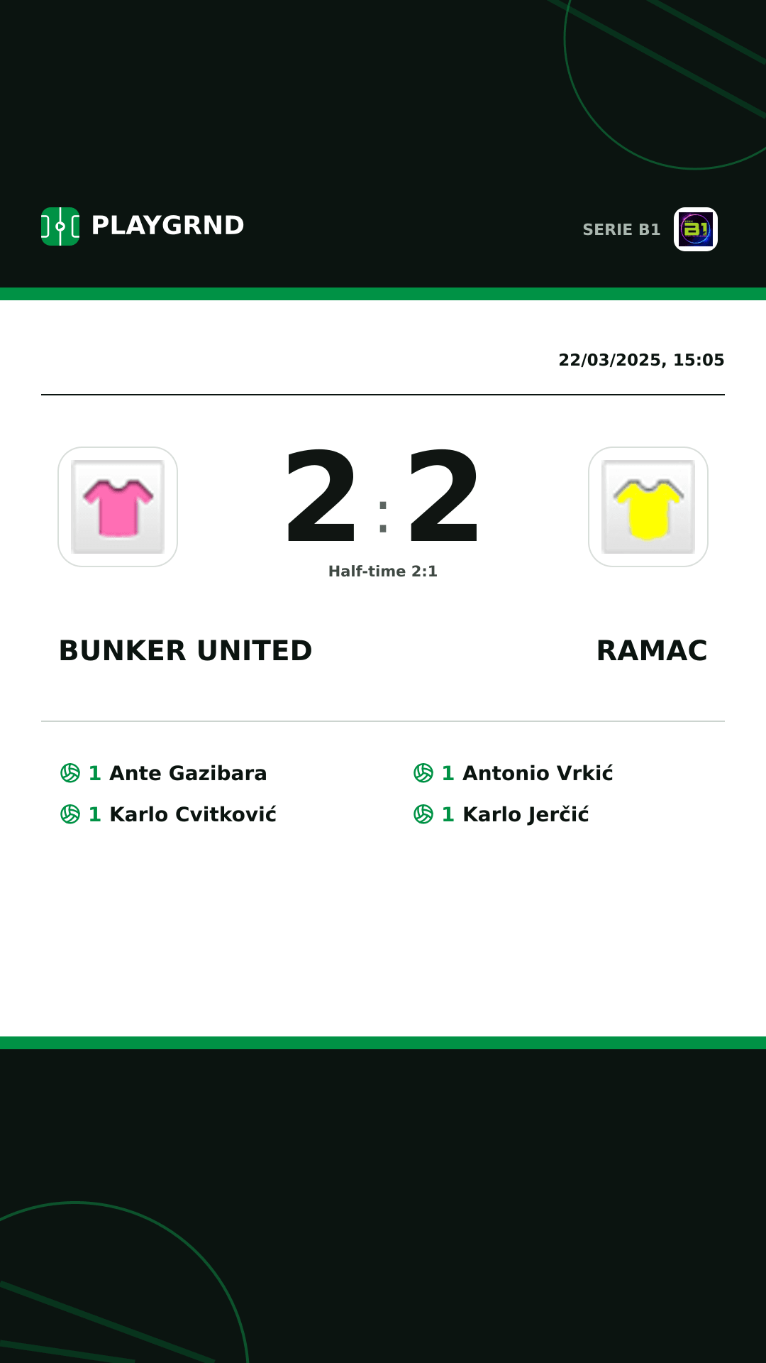 Instagram artwork: Bunker United 2:2 Ramac