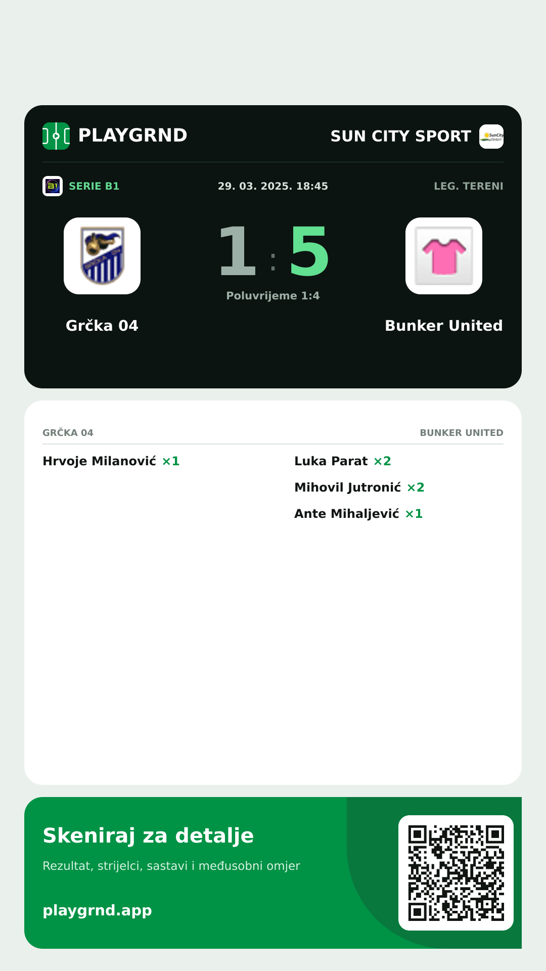 Story slika: Grčka 04 1:5 Bunker United