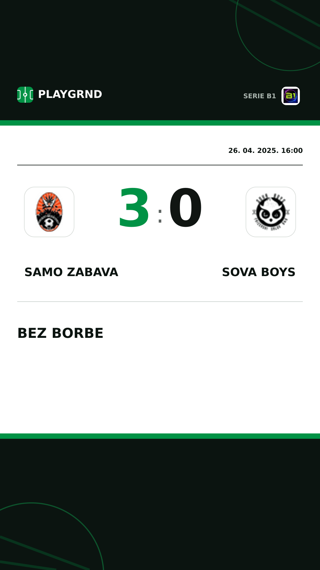 Instagram slika: Samo Zabava 3:0 Sova Boys
