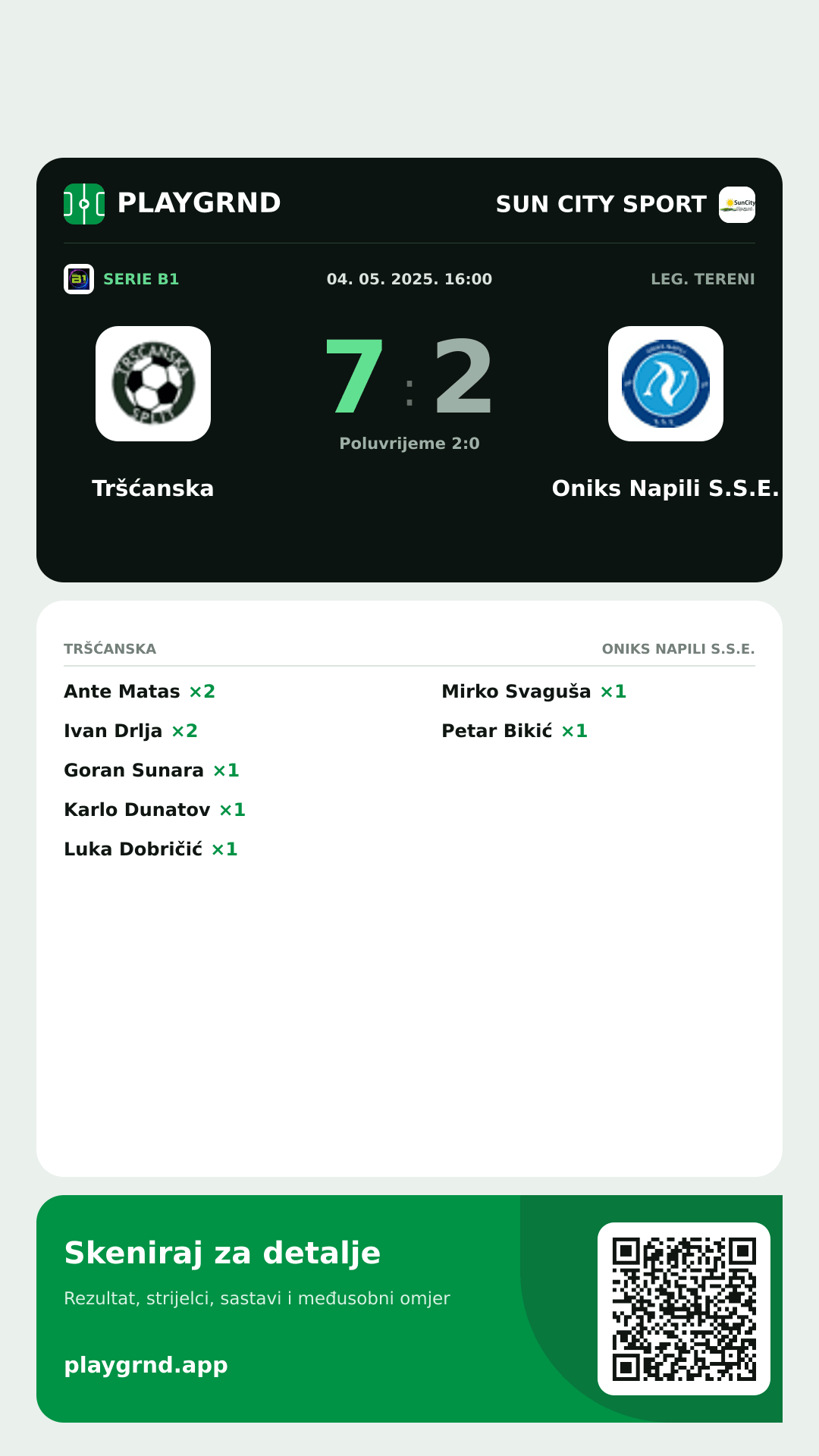 Story slika: Tršćanska 7:2 Oniks Napili S.S.E.