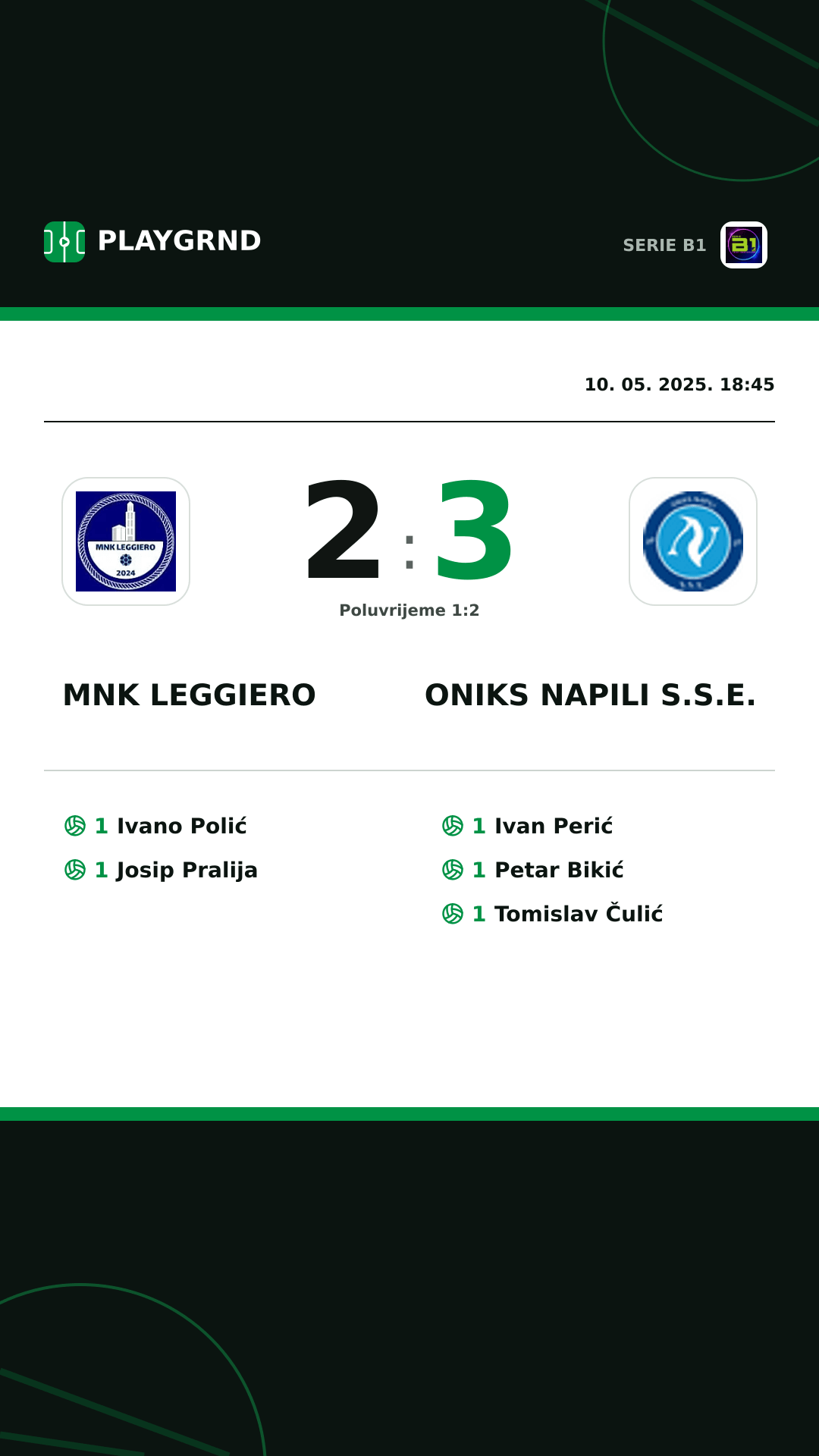 Instagram slika: MNK Leggiero 2:3 Oniks Napili S.S.E.