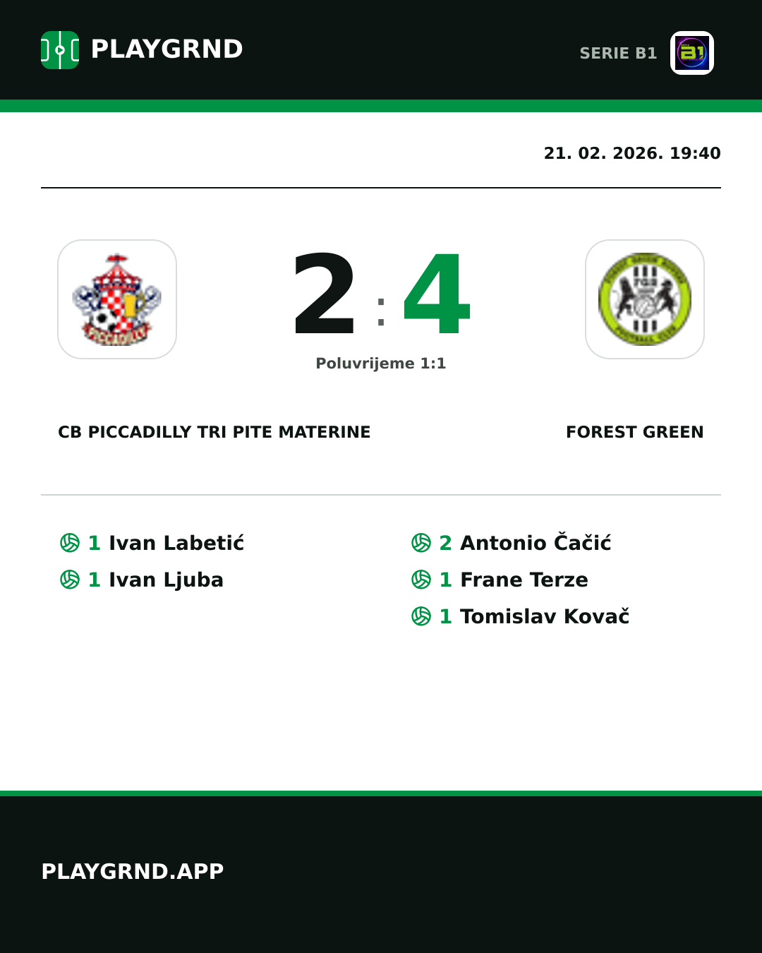 Instagram slika: CB Piccadilly Tri Pite Materine 2:4 Forest Green
