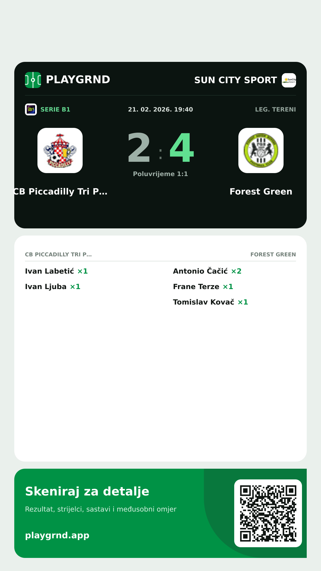 Story slika: CB Piccadilly Tri Pite Materine 2:4 Forest Green