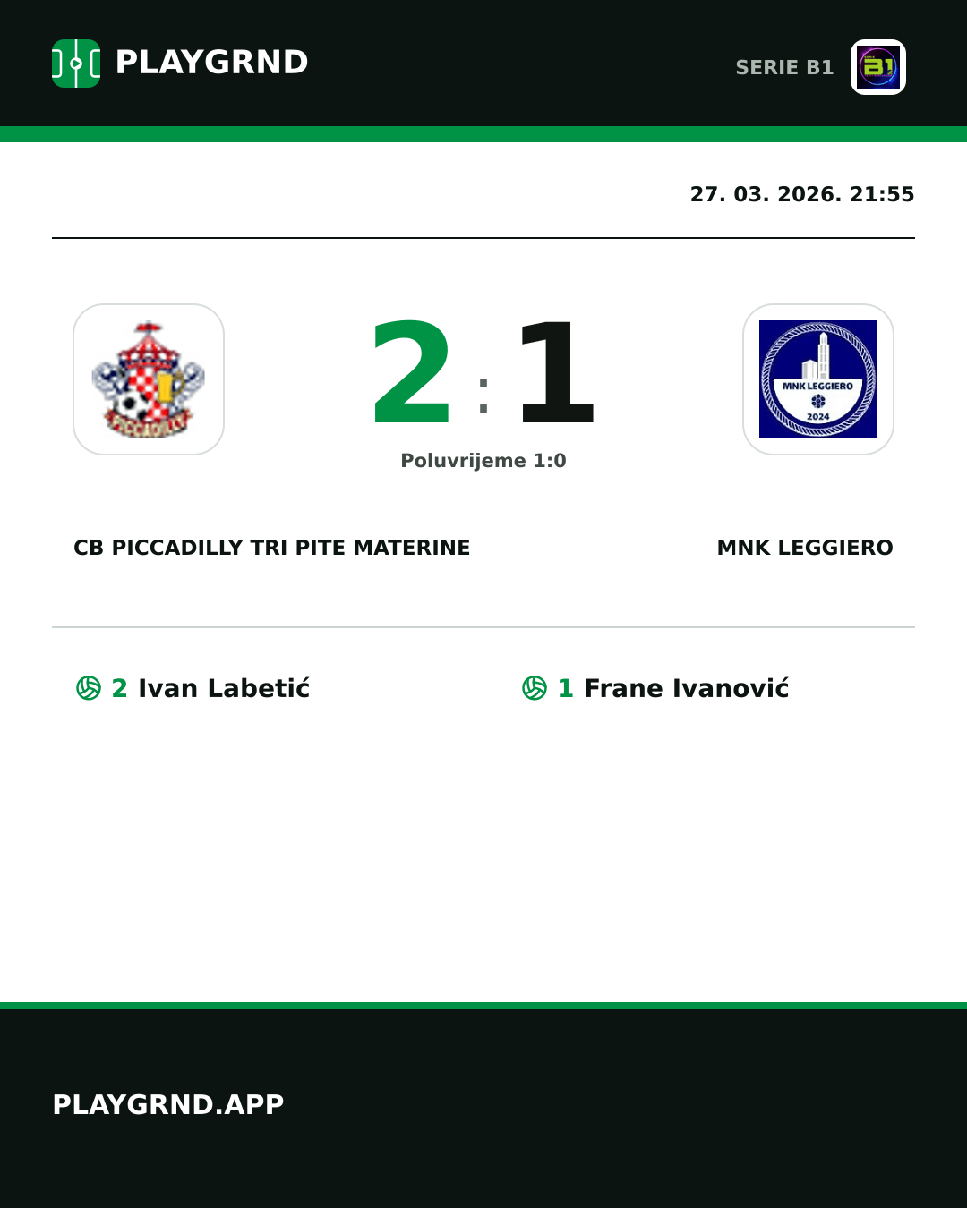 Instagram slika: CB Piccadilly Tri Pite Materine 2:1 MNK Leggiero