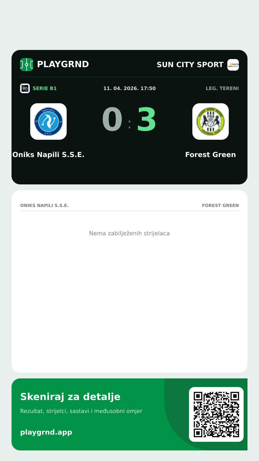 Story slika: Oniks Napili S.S.E. 0:3 Forest Green