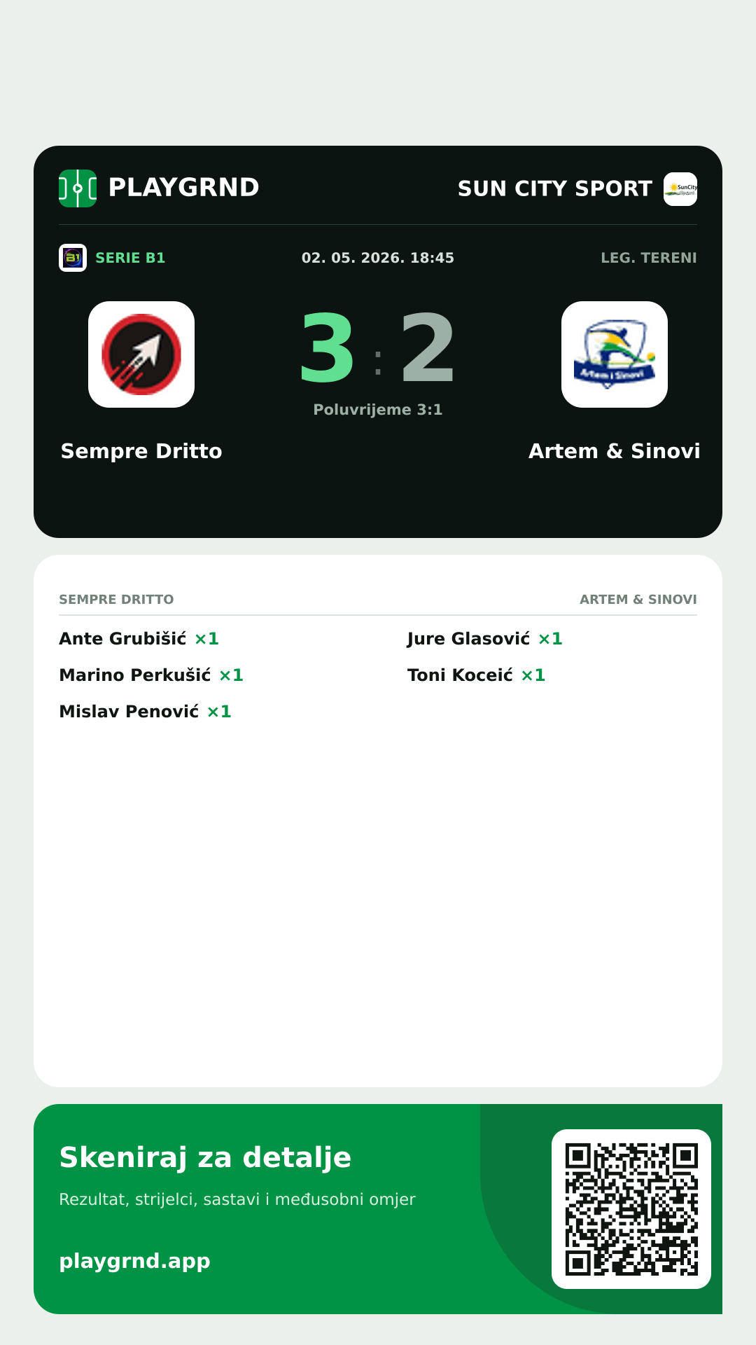 Story slika: Sempre Dritto 3:2 Artem & Sinovi