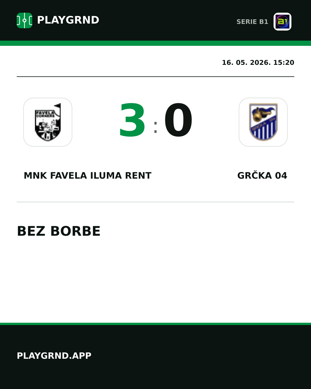 Instagram slika: MNK Favela Iluma Rent 3:0 Grčka 04
