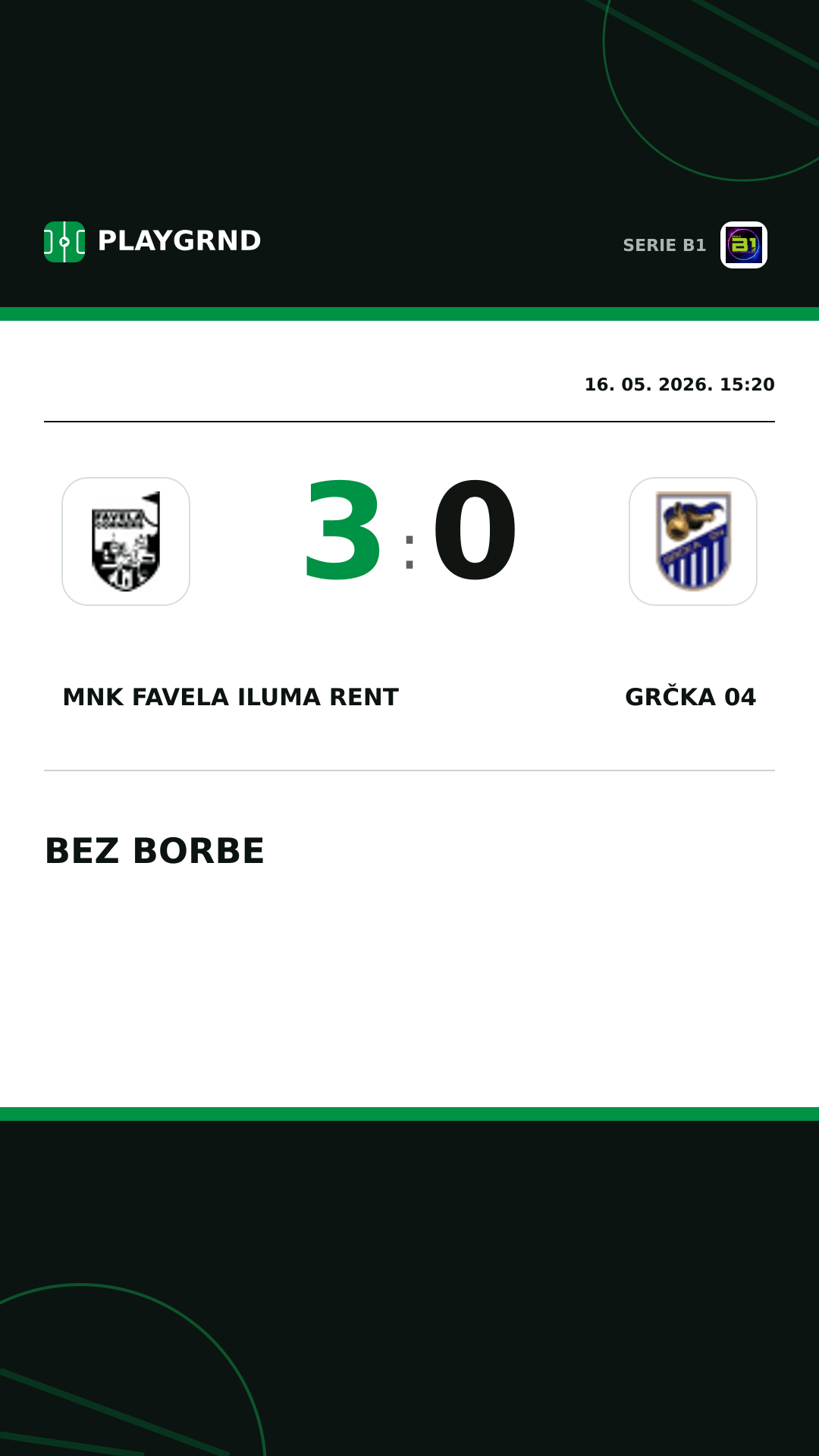 Instagram slika: MNK Favela Iluma Rent 3:0 Grčka 04