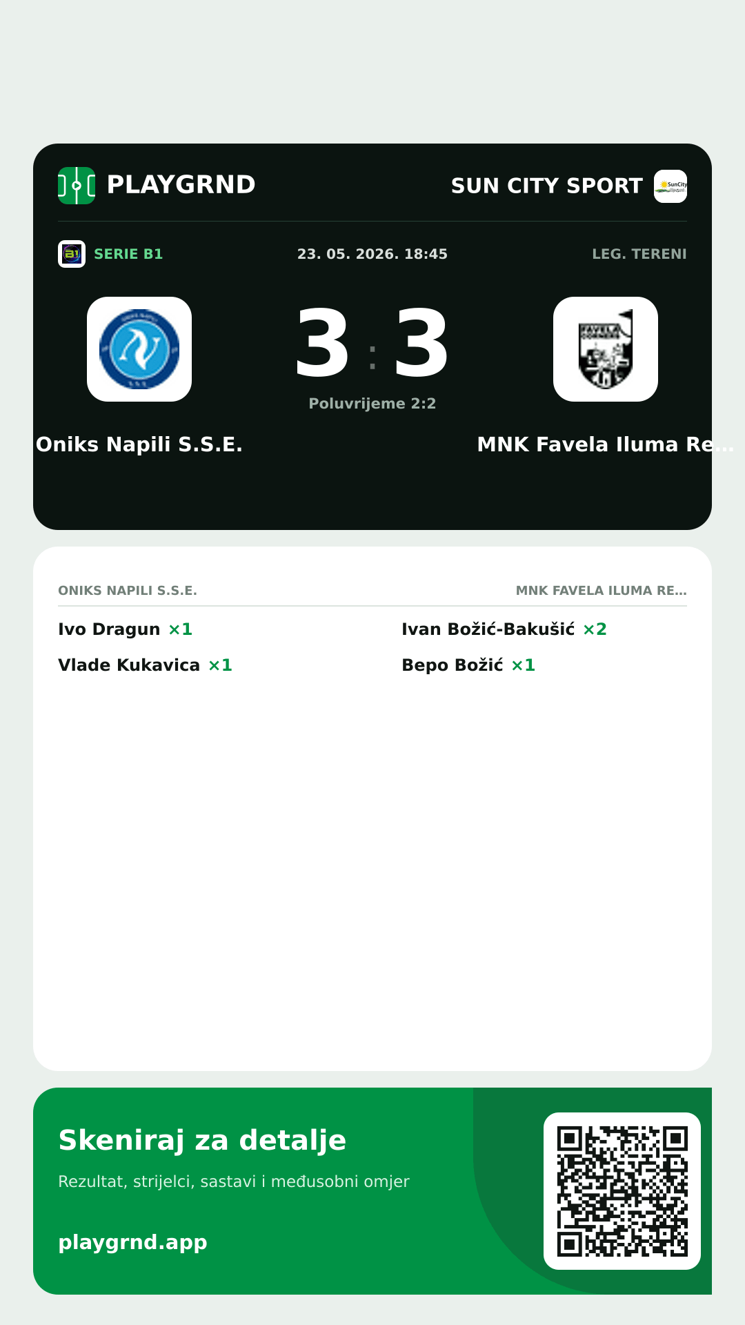 Story slika: Oniks Napili S.S.E. 3:3 MNK Favela Iluma Rent
