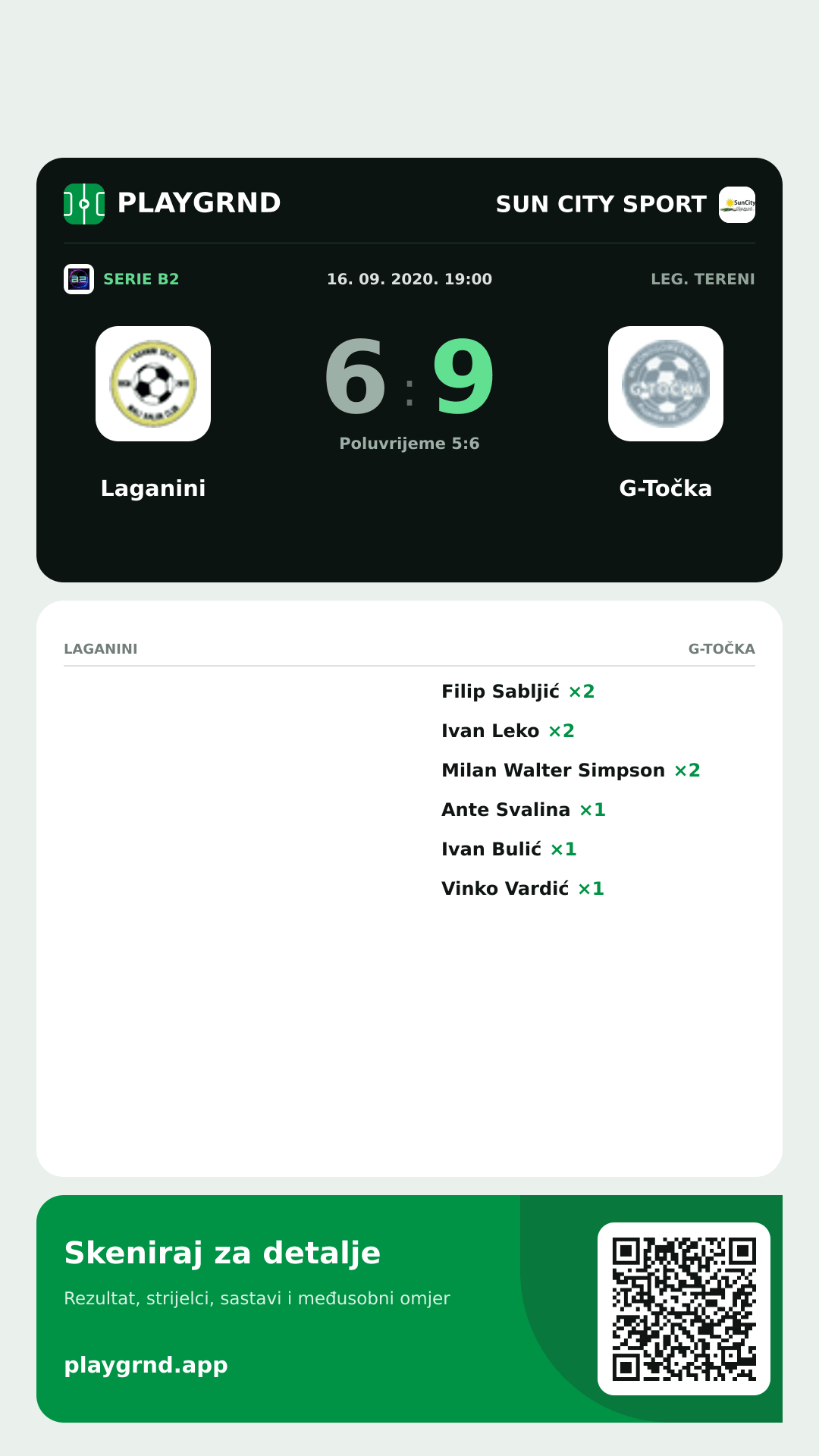 Story slika: Laganini 6:9 G-Točka