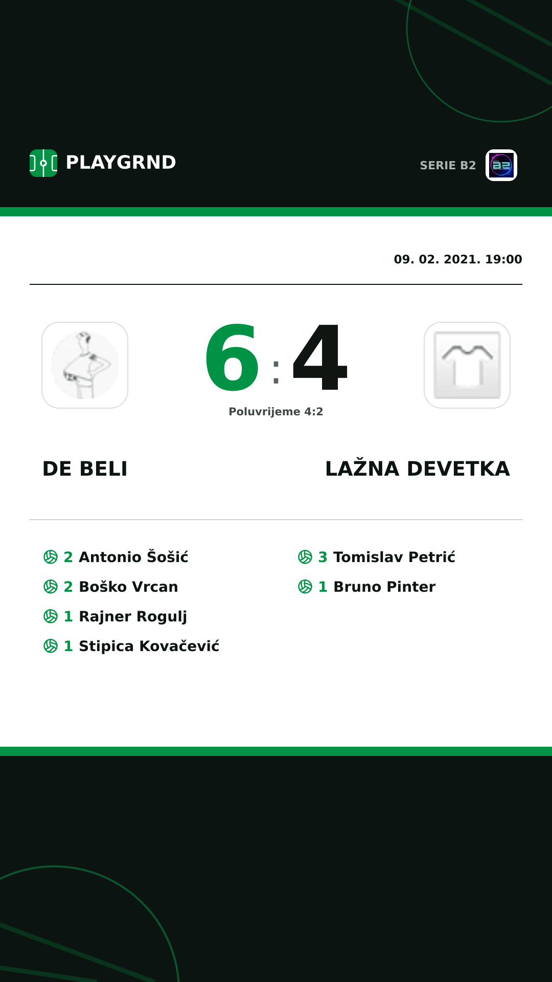 Instagram slika: DE Beli 6:4 Lažna Devetka