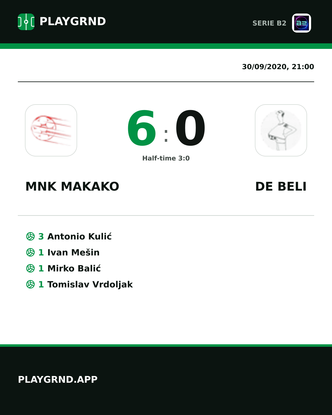 Instagram artwork: Mnk Makako 6:0 DE Beli