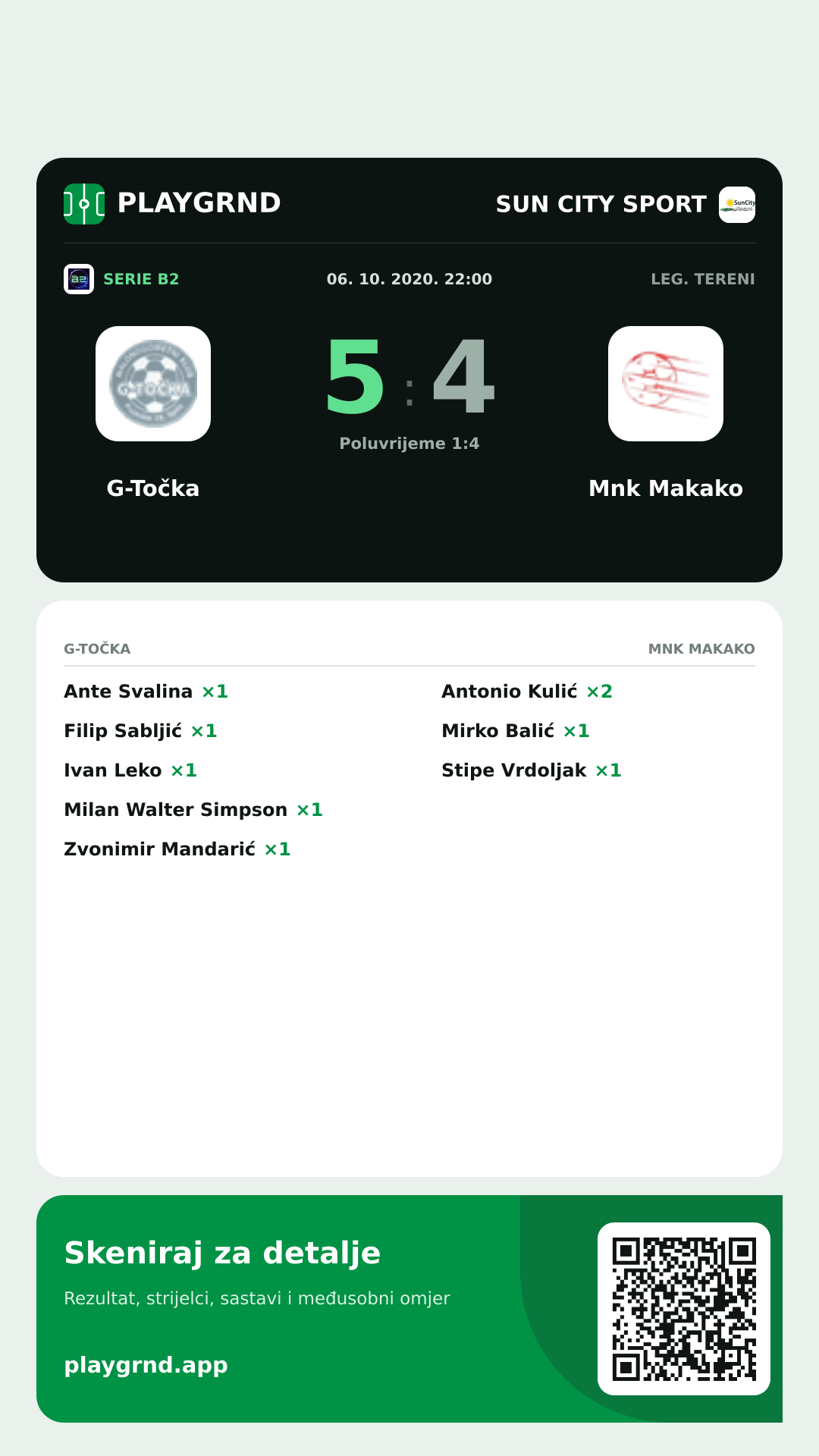 Story slika: G-Točka 5:4 Mnk Makako