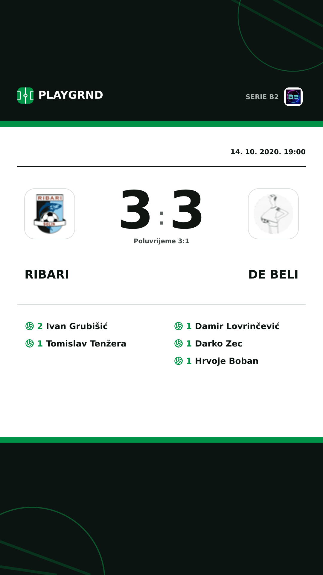 Instagram slika: Ribari 3:3 DE Beli