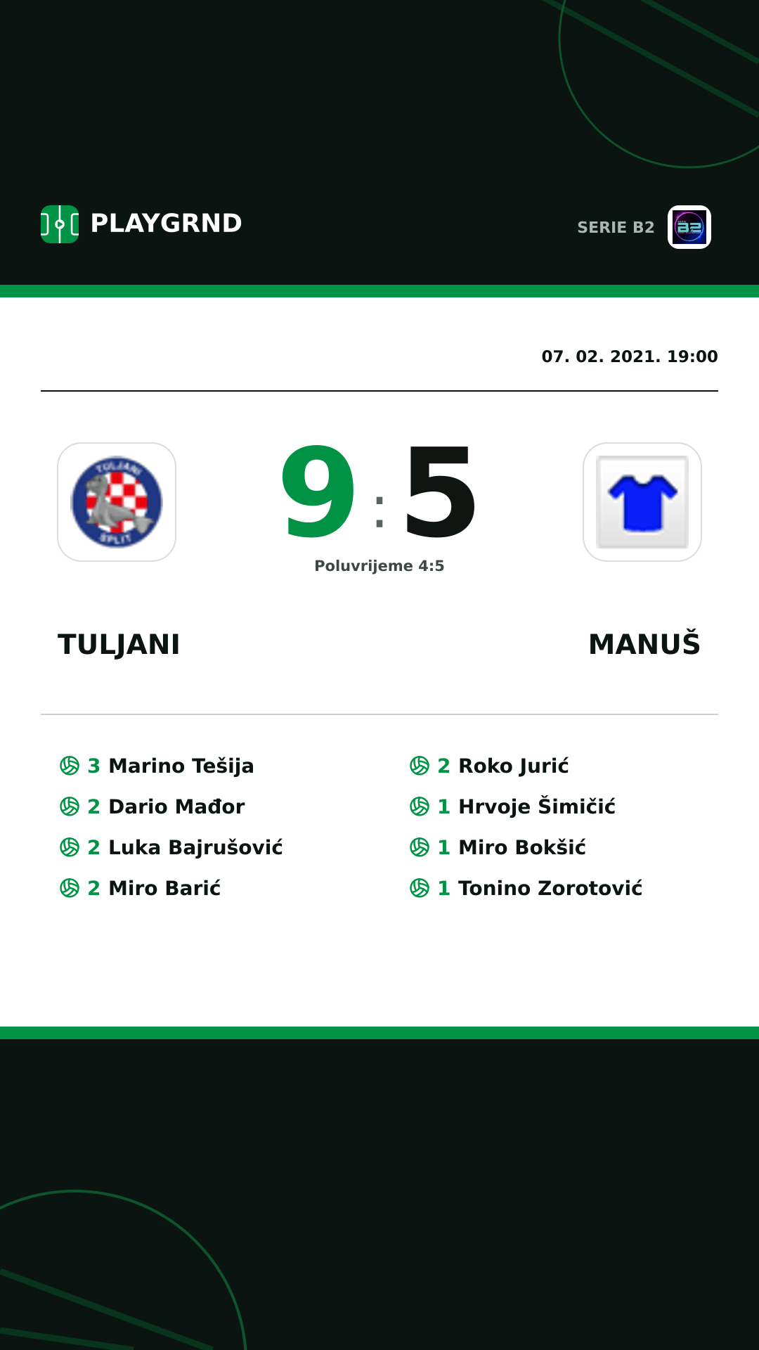 Instagram slika: Tuljani 9:5 Manuš
