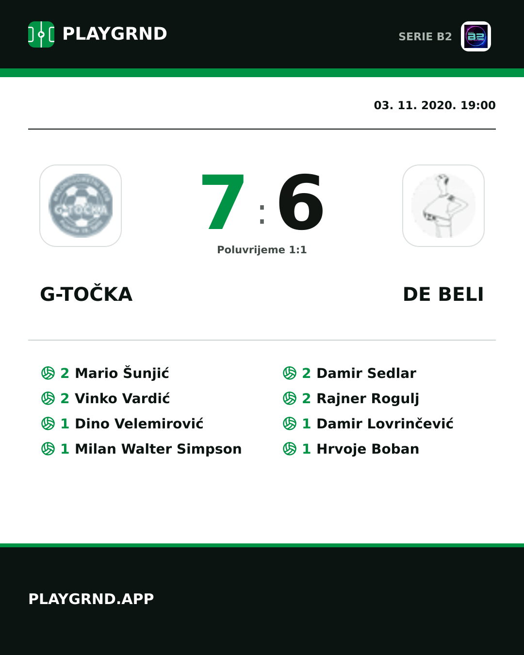 Instagram slika: G-Točka 7:6 DE Beli