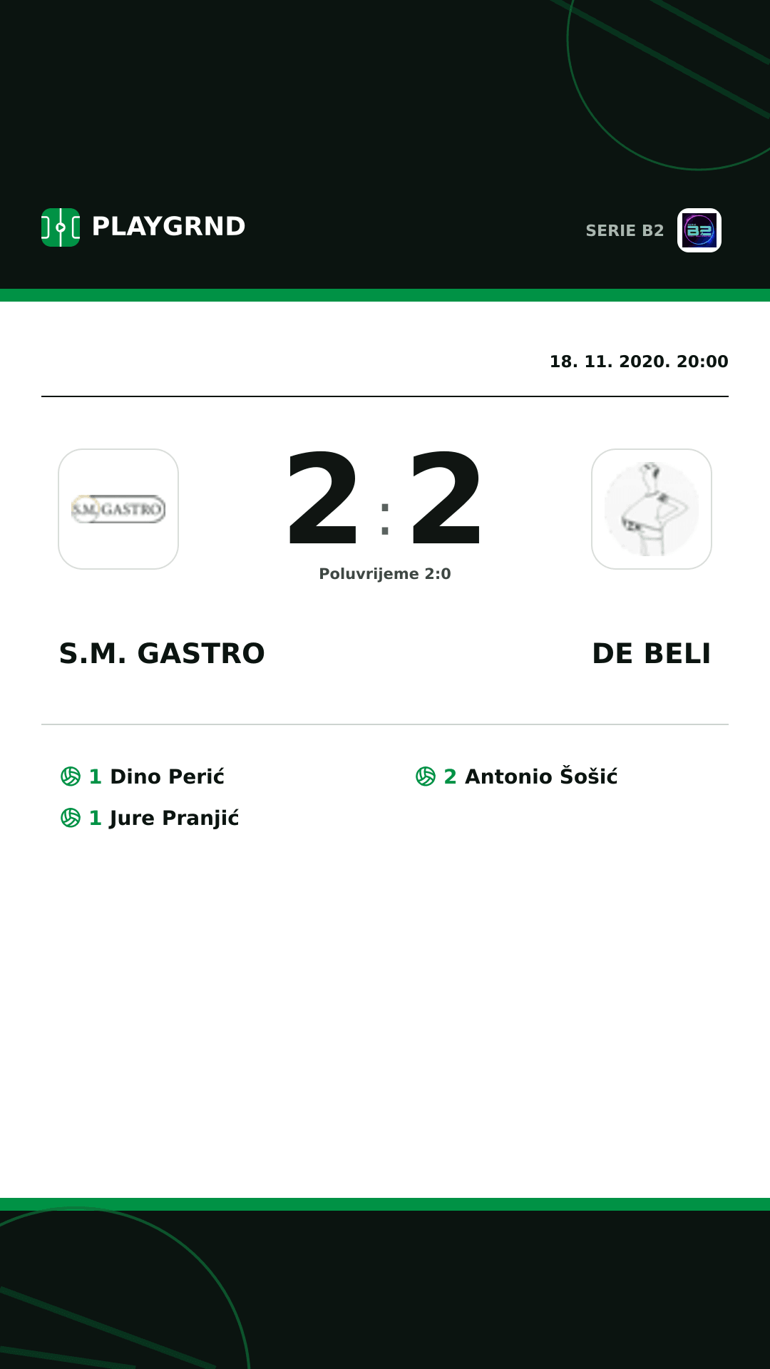 Instagram slika: S.M. Gastro 2:2 DE Beli