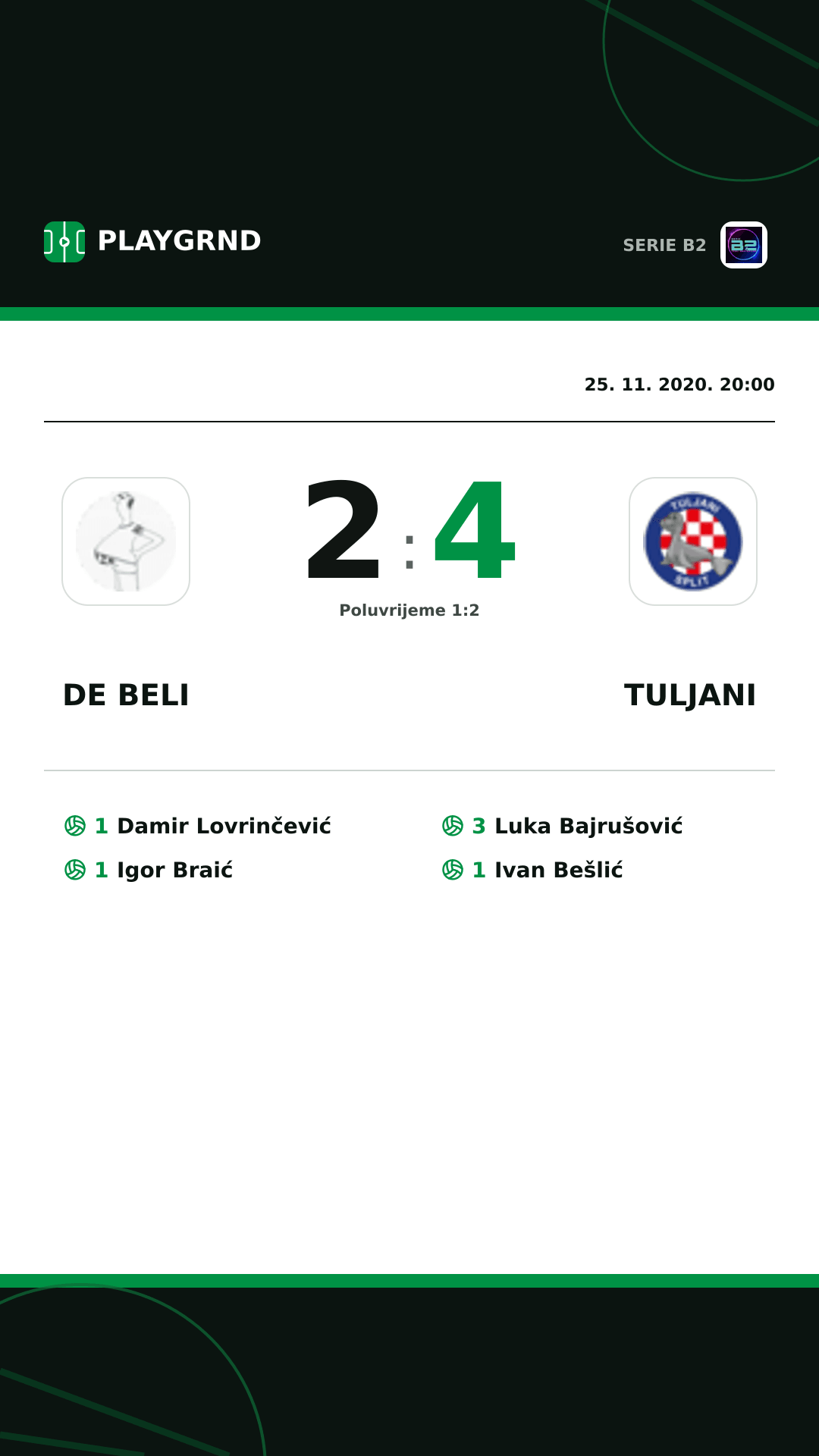 Instagram slika: DE Beli 2:4 Tuljani
