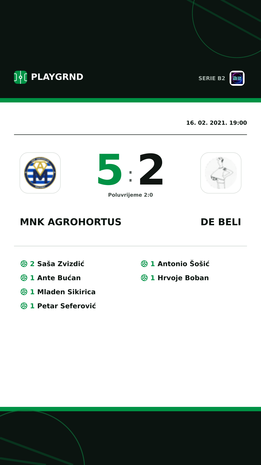 Instagram slika: Mnk Agrohortus 5:2 DE Beli
