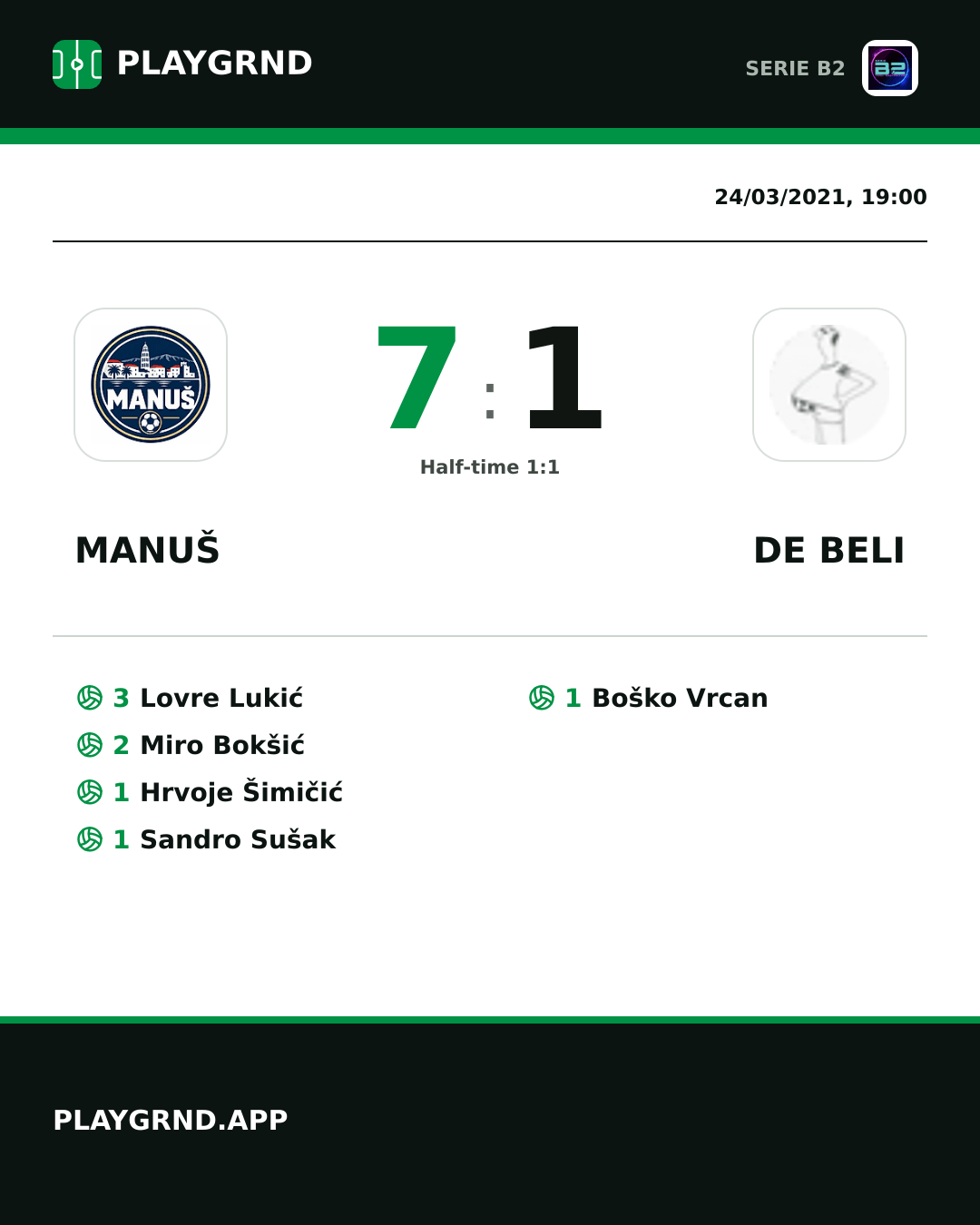 Instagram artwork: Manuš 7:1 DE Beli