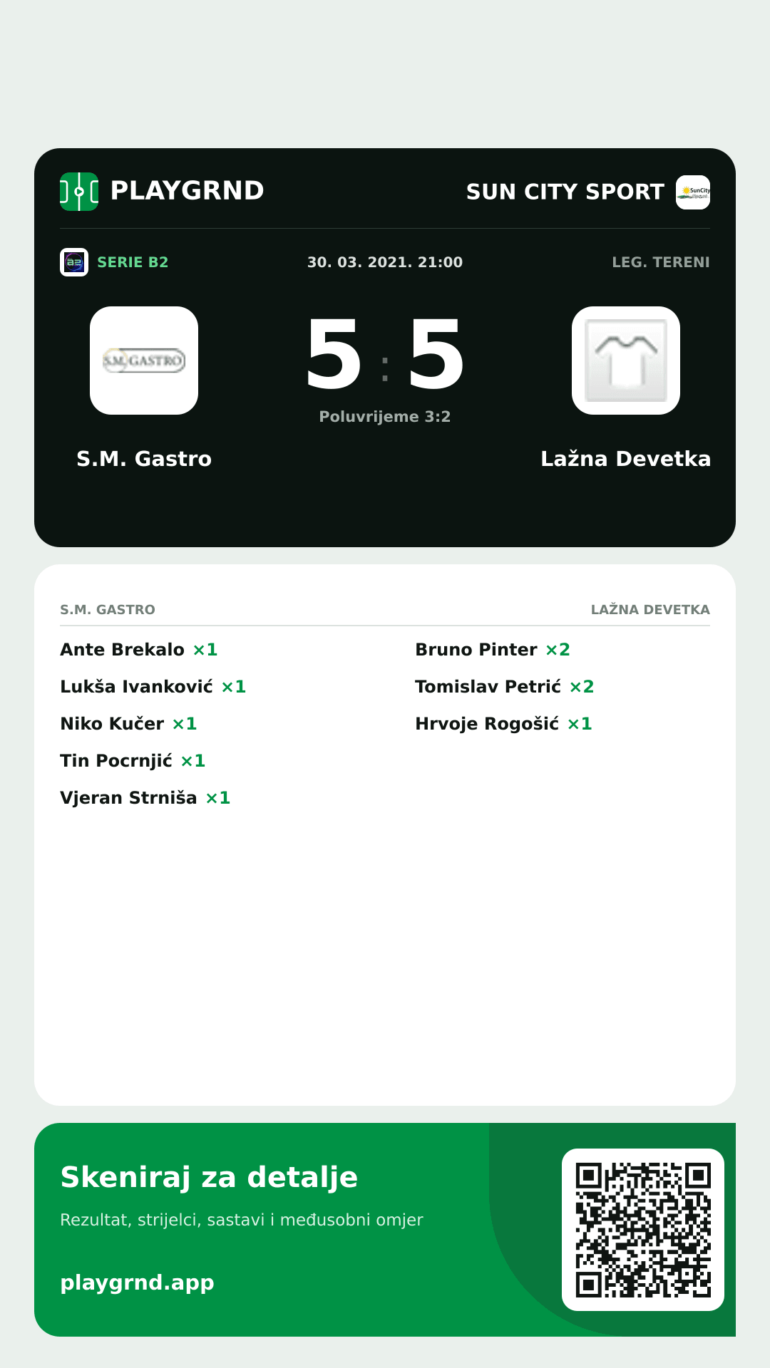 Story image: S.M. Gastro 5:5 Lažna Devetka