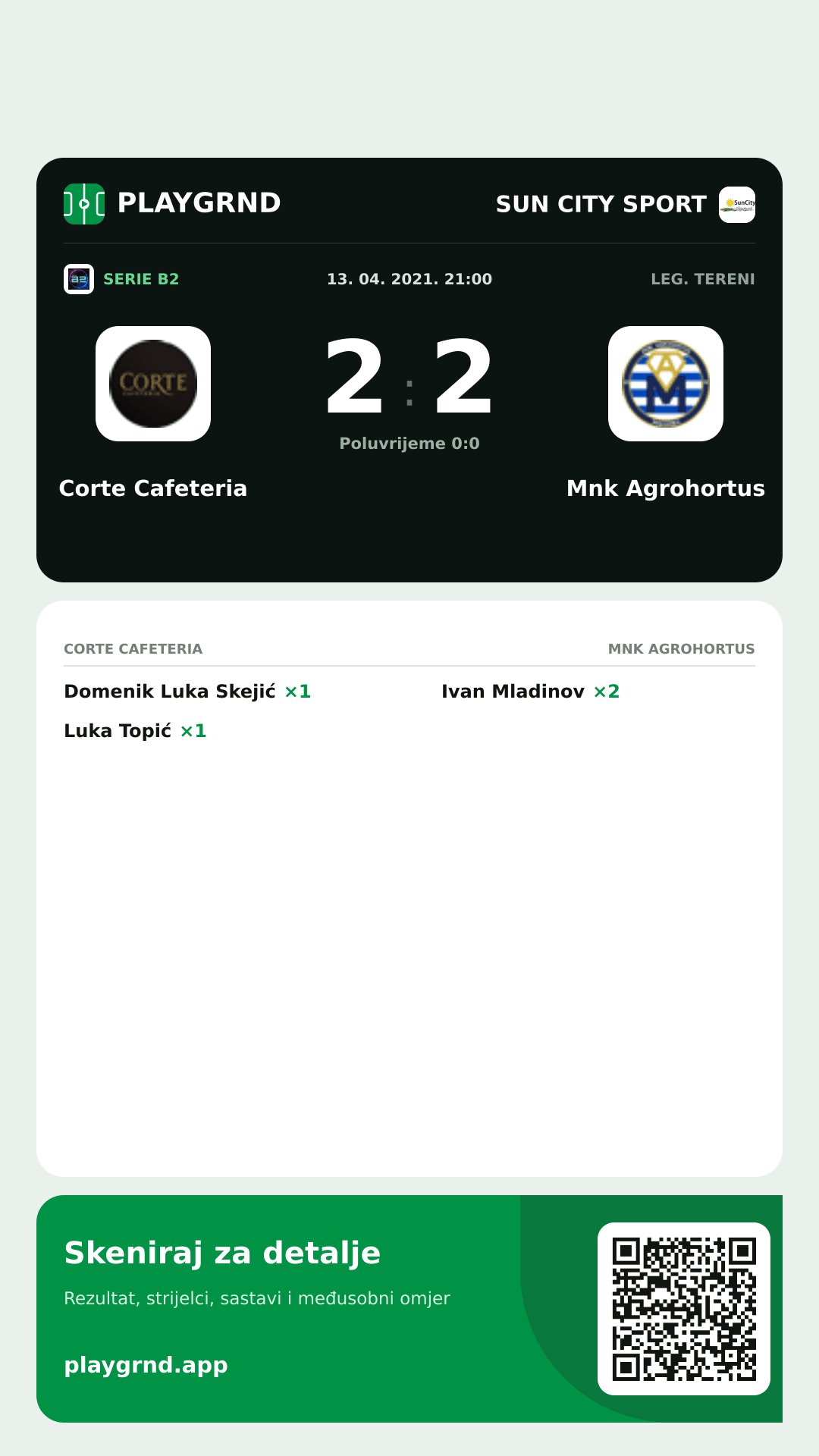 Story slika: Corte Cafeteria 2:2 Mnk Agrohortus