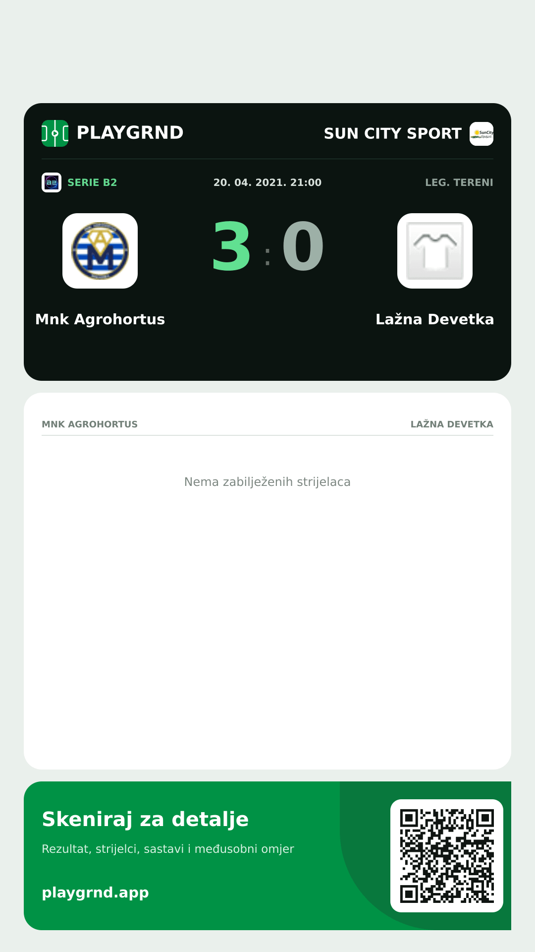 Story slika: Mnk Agrohortus 3:0 Lažna Devetka