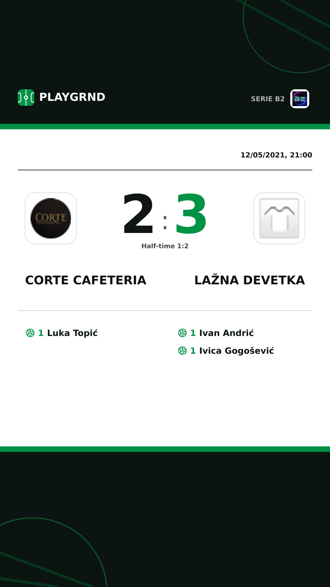 Instagram artwork: Corte Cafeteria 2:3 Lažna Devetka