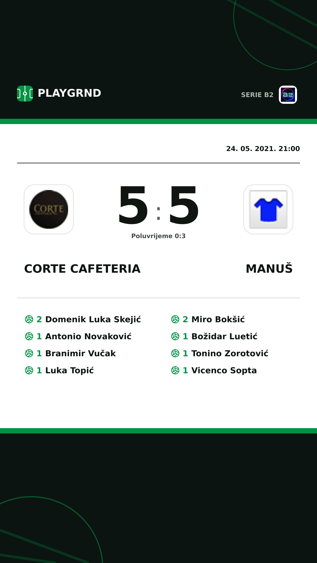 Instagram slika: Corte Cafeteria 5:5 Manuš