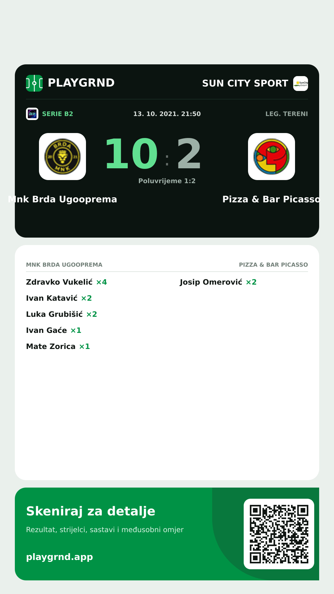 Story slika: Mnk Brda Ugooprema 10:2 Pizza & Bar Picasso