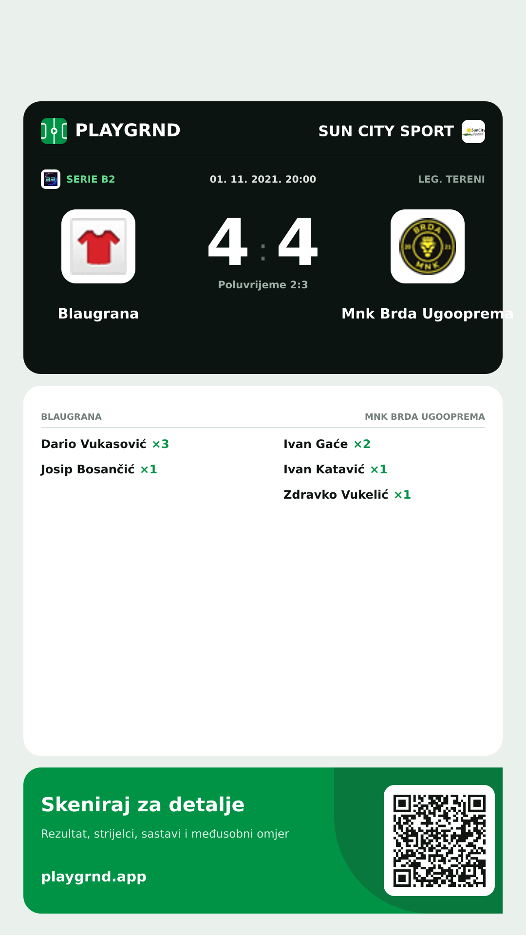 Story slika: Blaugrana 4:4 Mnk Brda Ugooprema