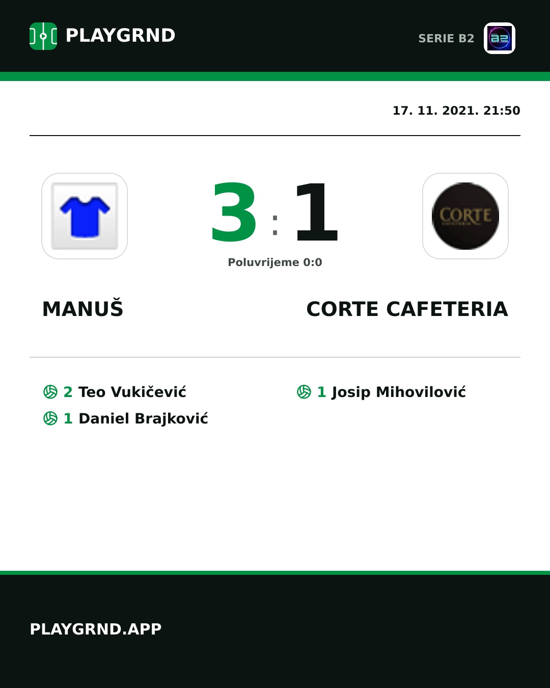 Instagram slika: Manuš 3:1 Corte Cafeteria