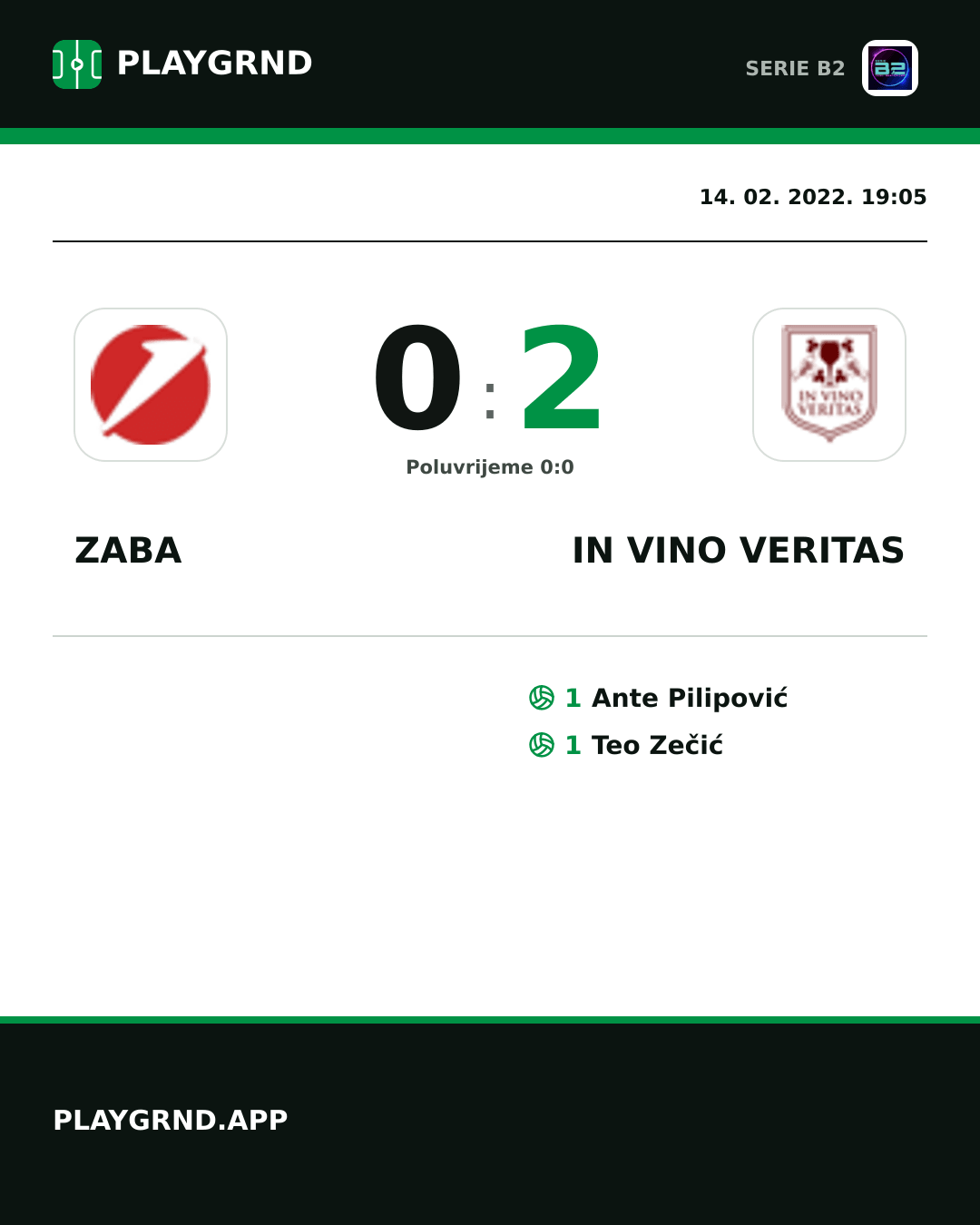 Instagram slika: Zaba 0:2 IN Vino Veritas