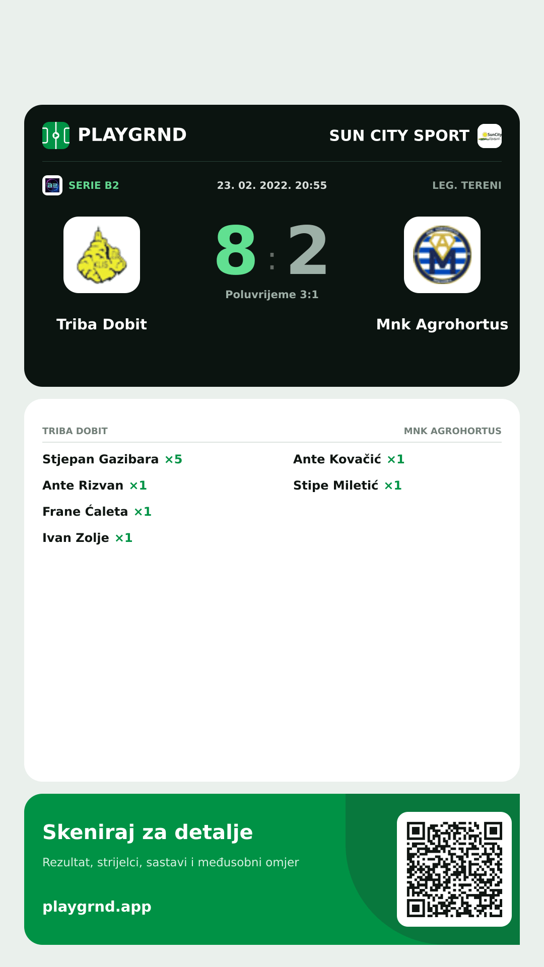 Story slika: Triba Dobit 8:2 Mnk Agrohortus