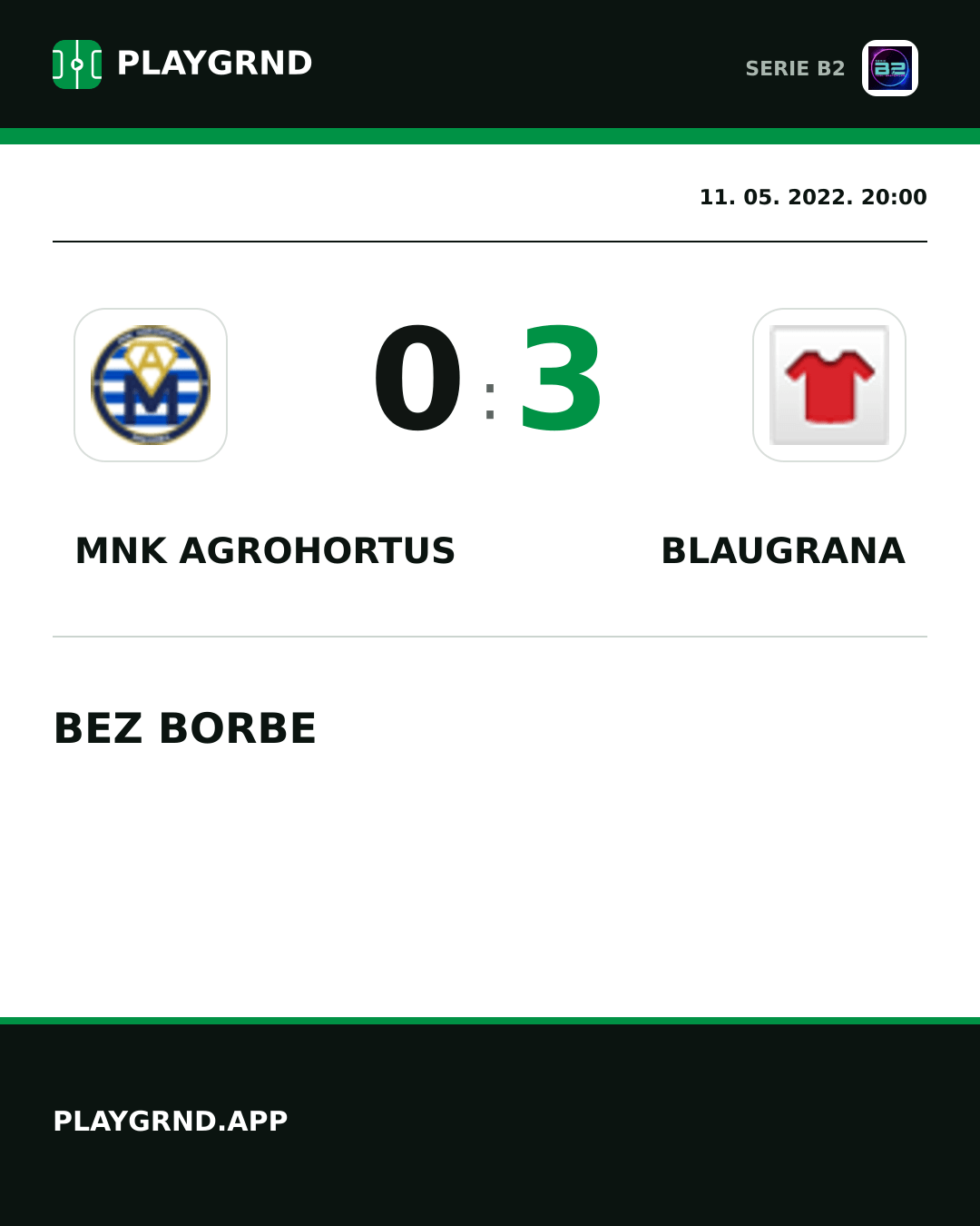 Instagram slika: Mnk Agrohortus 0:3 Blaugrana
