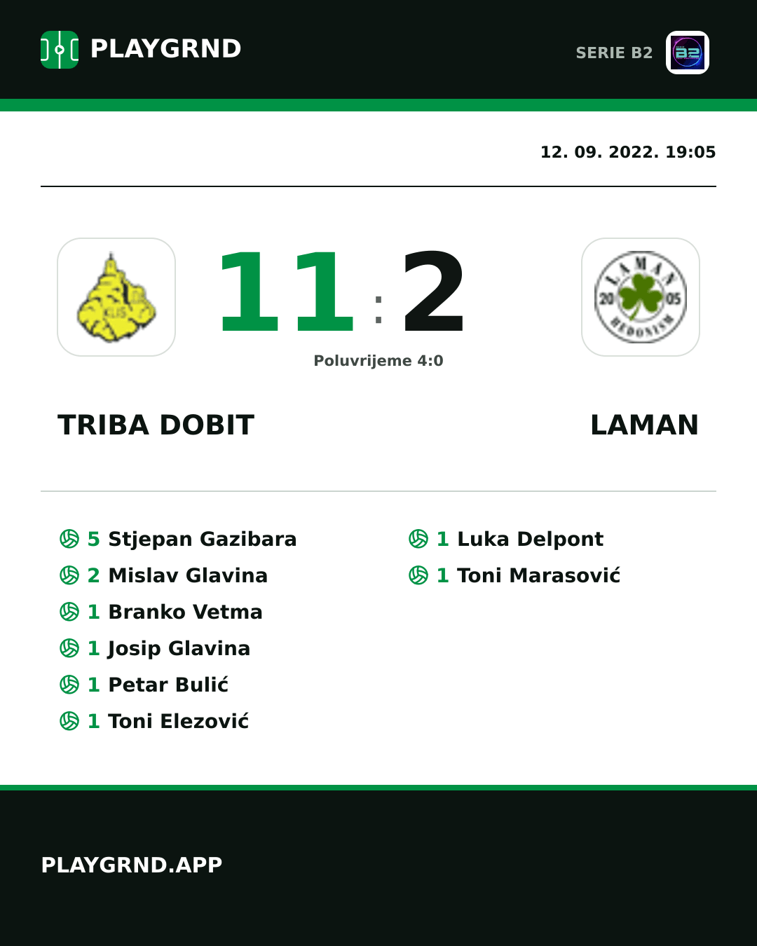 Instagram slika: Triba Dobit 11:2 Laman