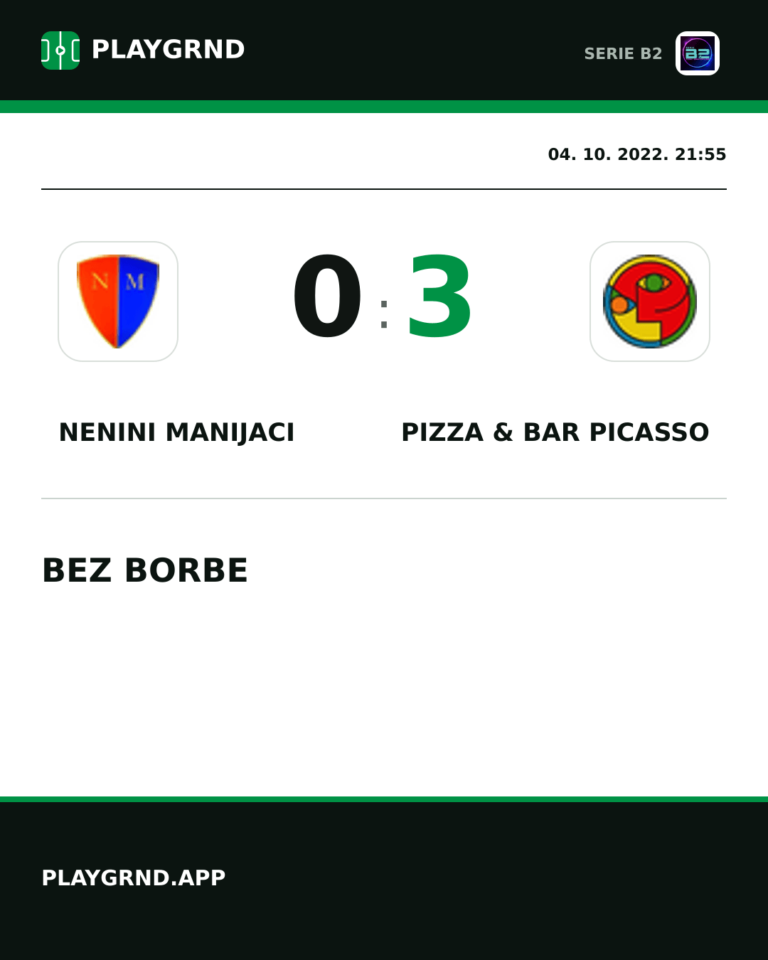 Instagram slika: Nenini Manijaci 0:3 Pizza & Bar Picasso
