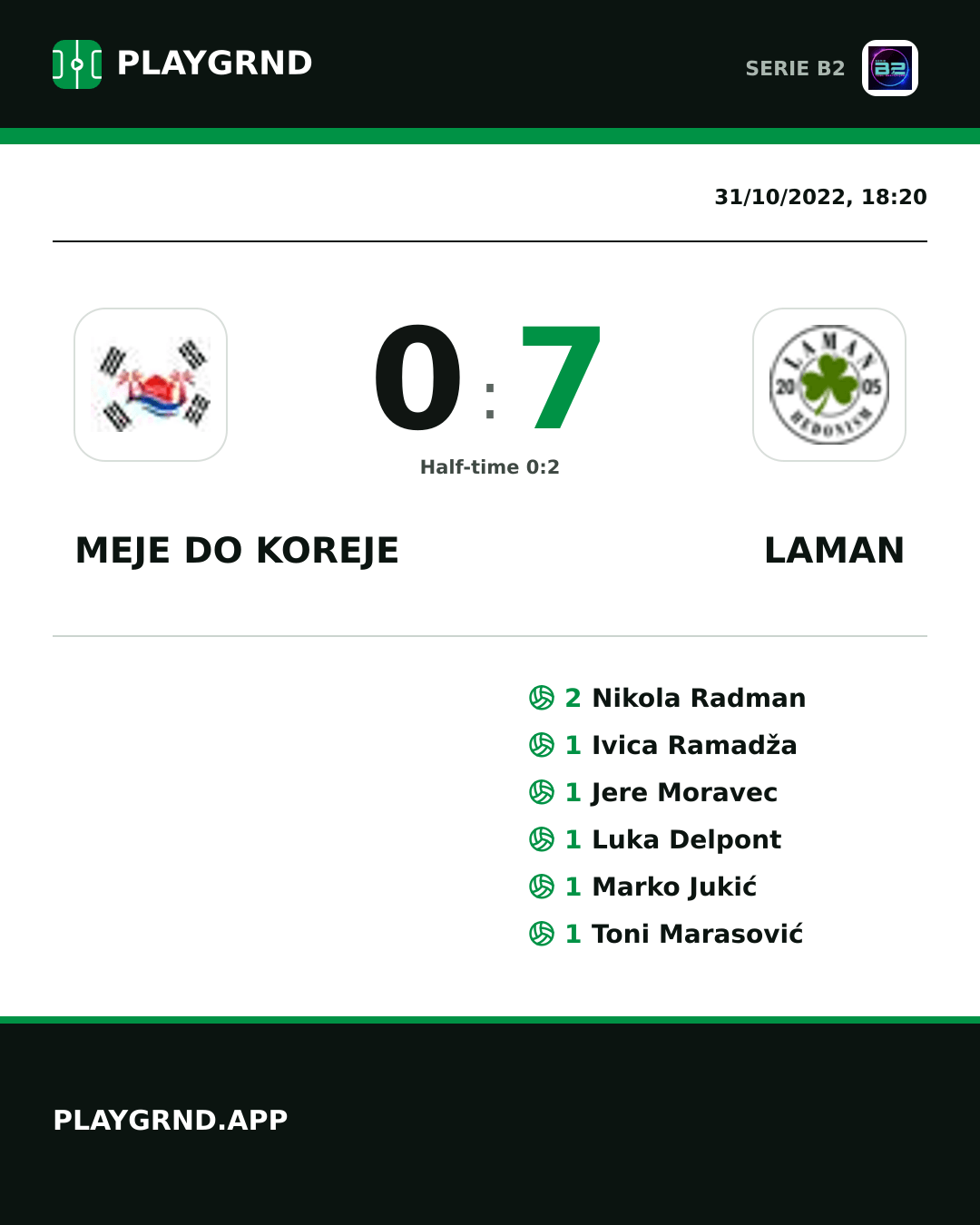Instagram artwork: Meje DO Koreje 0:7 Laman